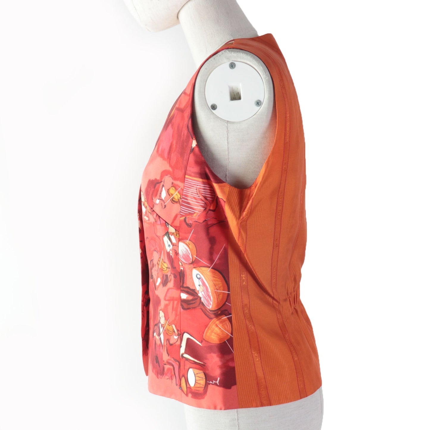 HERMES Best Main: 100% silk, Main: 100% acetate, Lining: 100% acetate Orange type CONCERTO Concerto Women 38 Used
