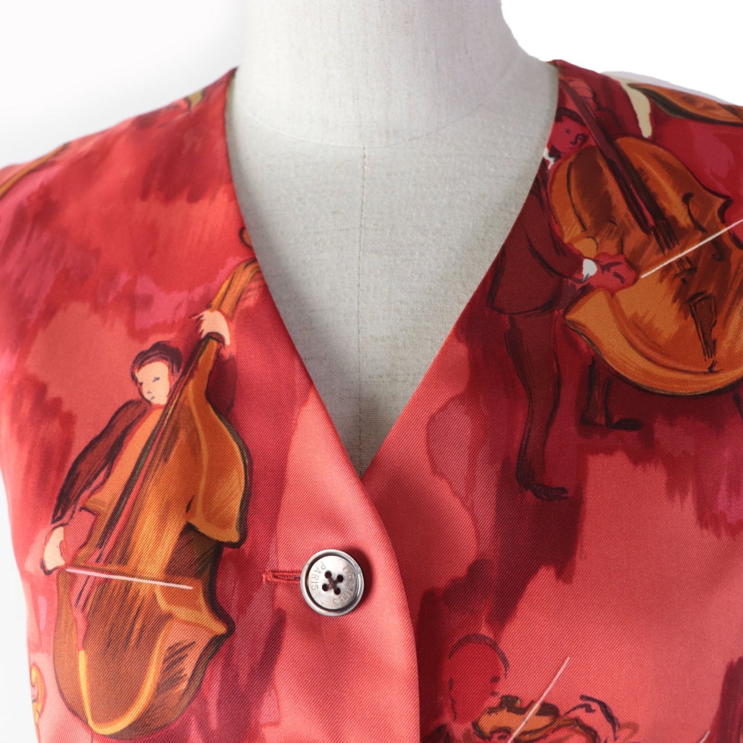 HERMES Best Main: 100% silk, Main: 100% acetate, Lining: 100% acetate Orange type CONCERTO Concerto Women 38 Used