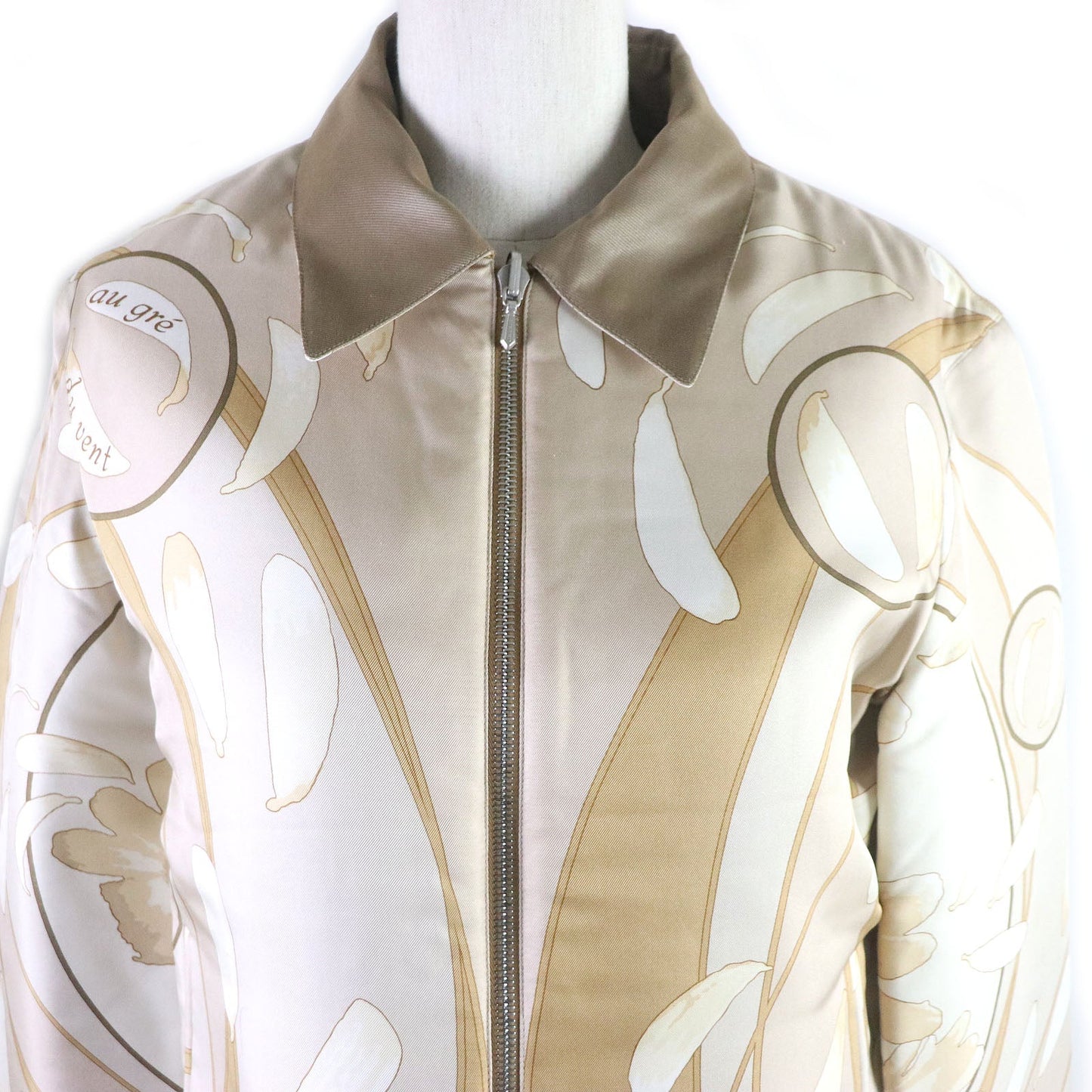 HERMES Blouson silk beige