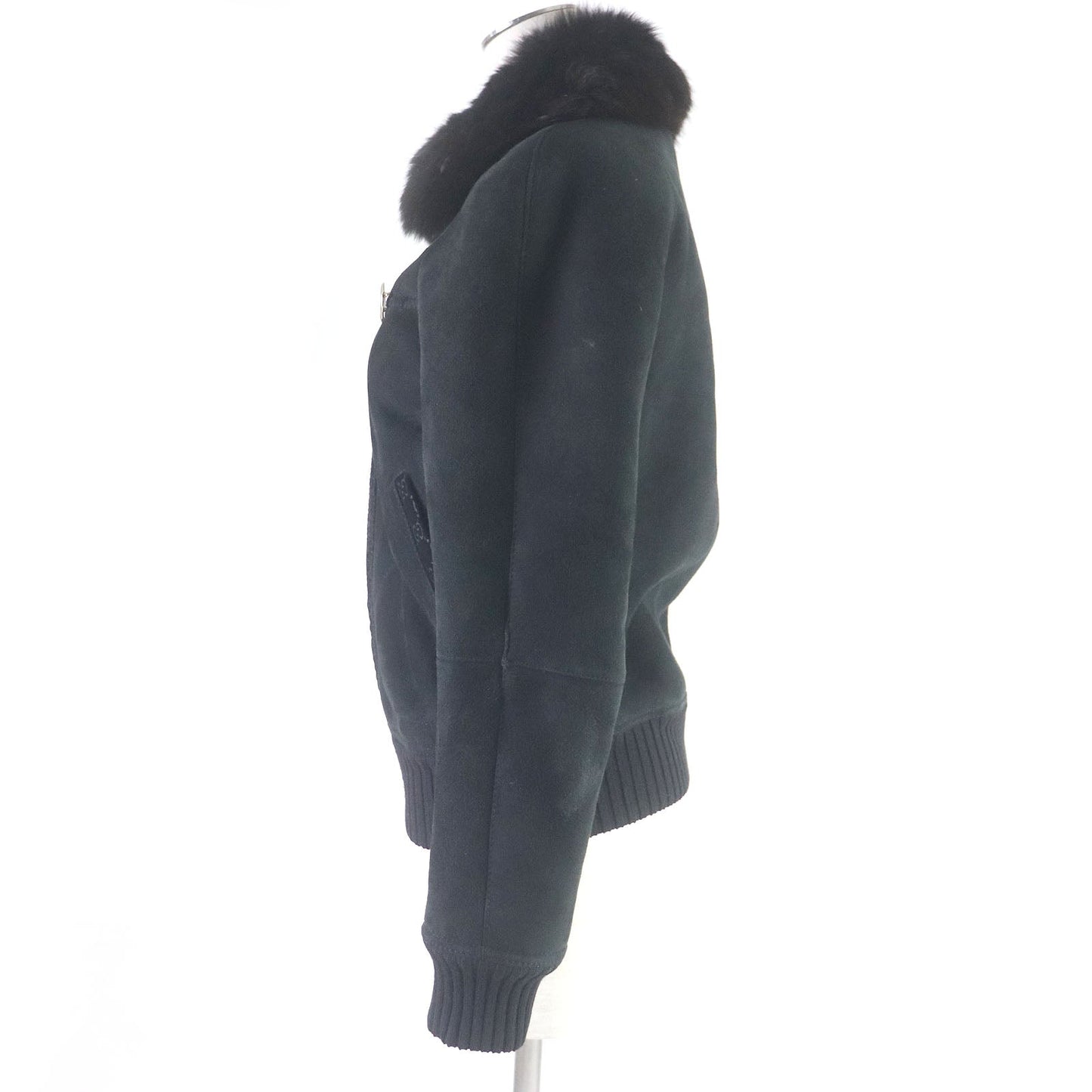 GUCCI Mouton jacket Main: Lamb leather, Fur: Fox, Part: 100% wool black Women 40 Used