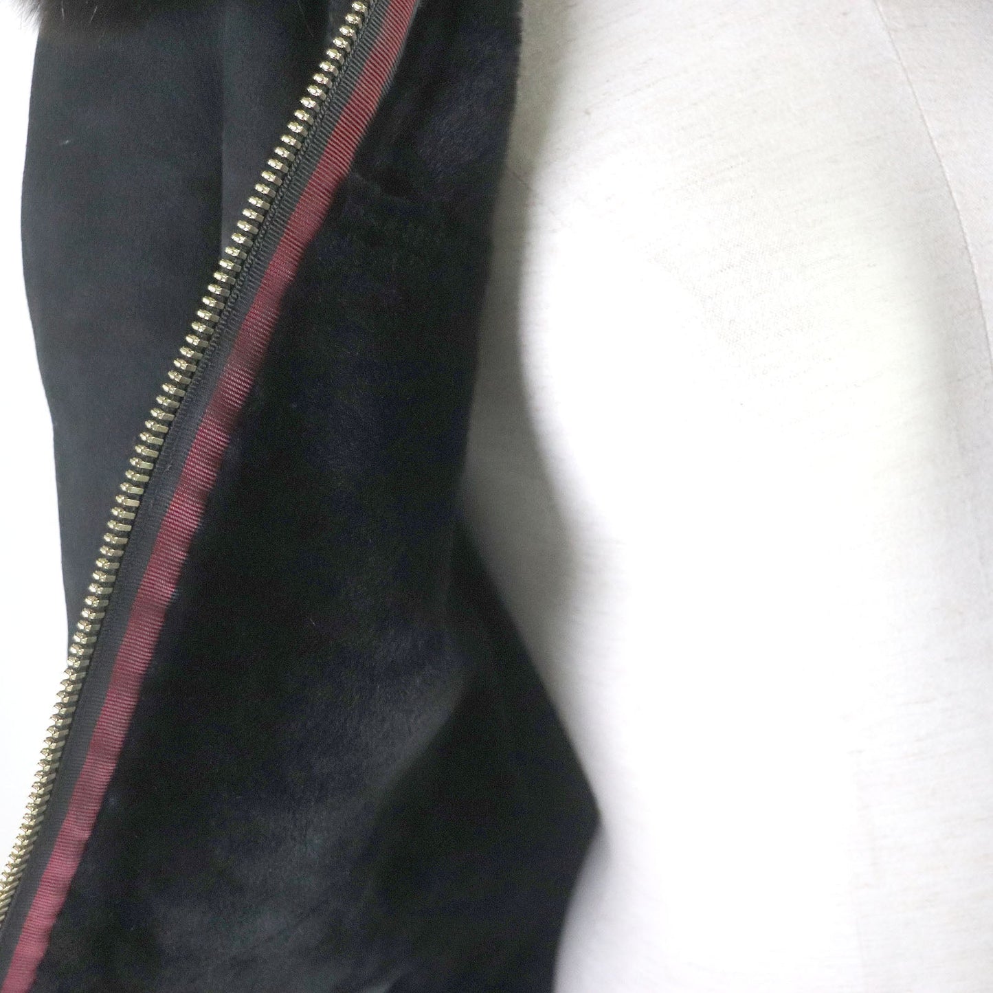 GUCCI Mouton jacket Main: Lamb leather, Fur: Fox, Part: 100% wool black Women 40 Used
