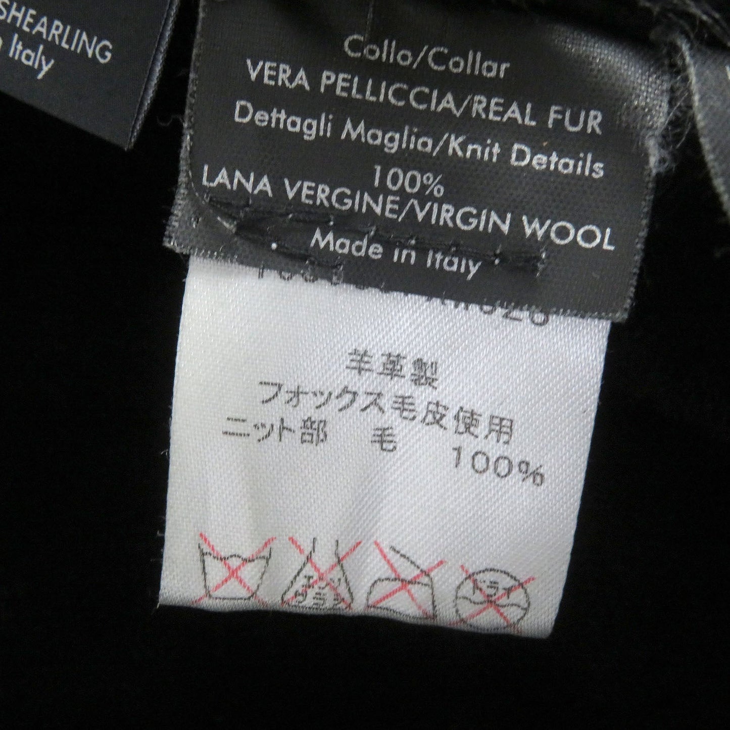 GUCCI Mouton jacket Main: Lamb leather, Fur: Fox, Part: 100% wool black Women 40 Used