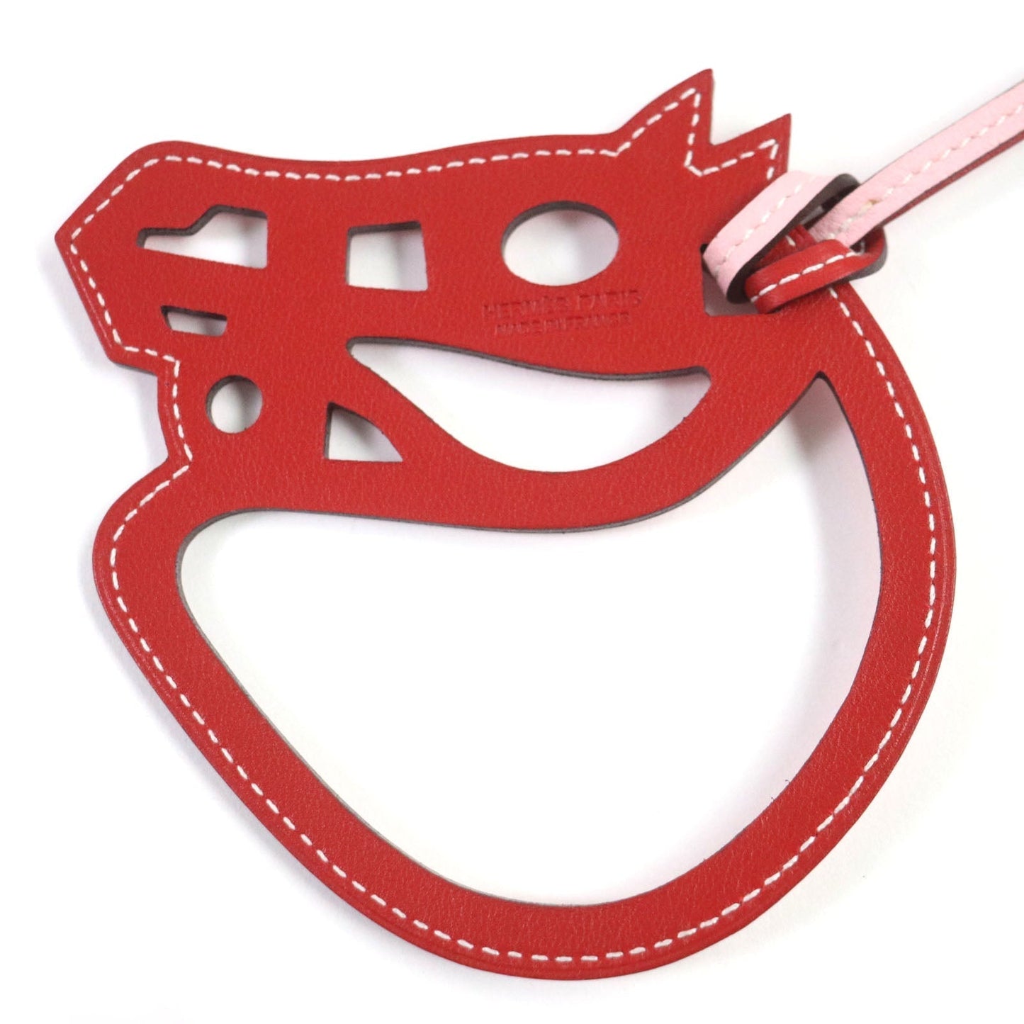 HERMES charm Swift Pink red Paddock schbar