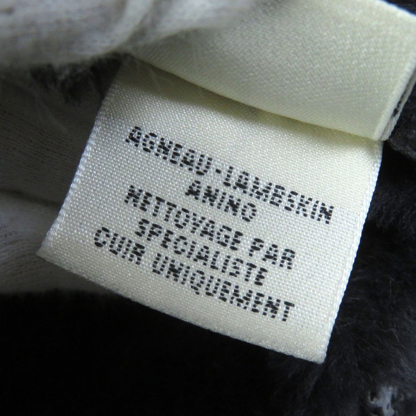 HERMES Mouton coat Main: Lamb leather gray Women 38 Used