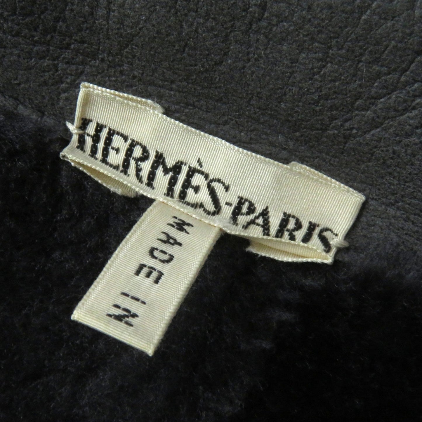 HERMES Mouton coat Main: Lamb leather gray Women 38 Used