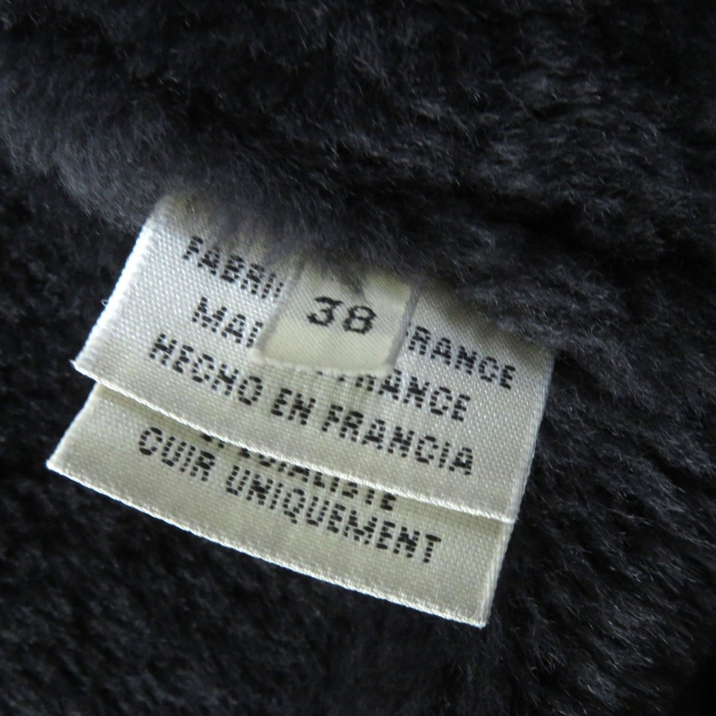 HERMES Mouton coat Main: Lamb leather gray Women 38 Used