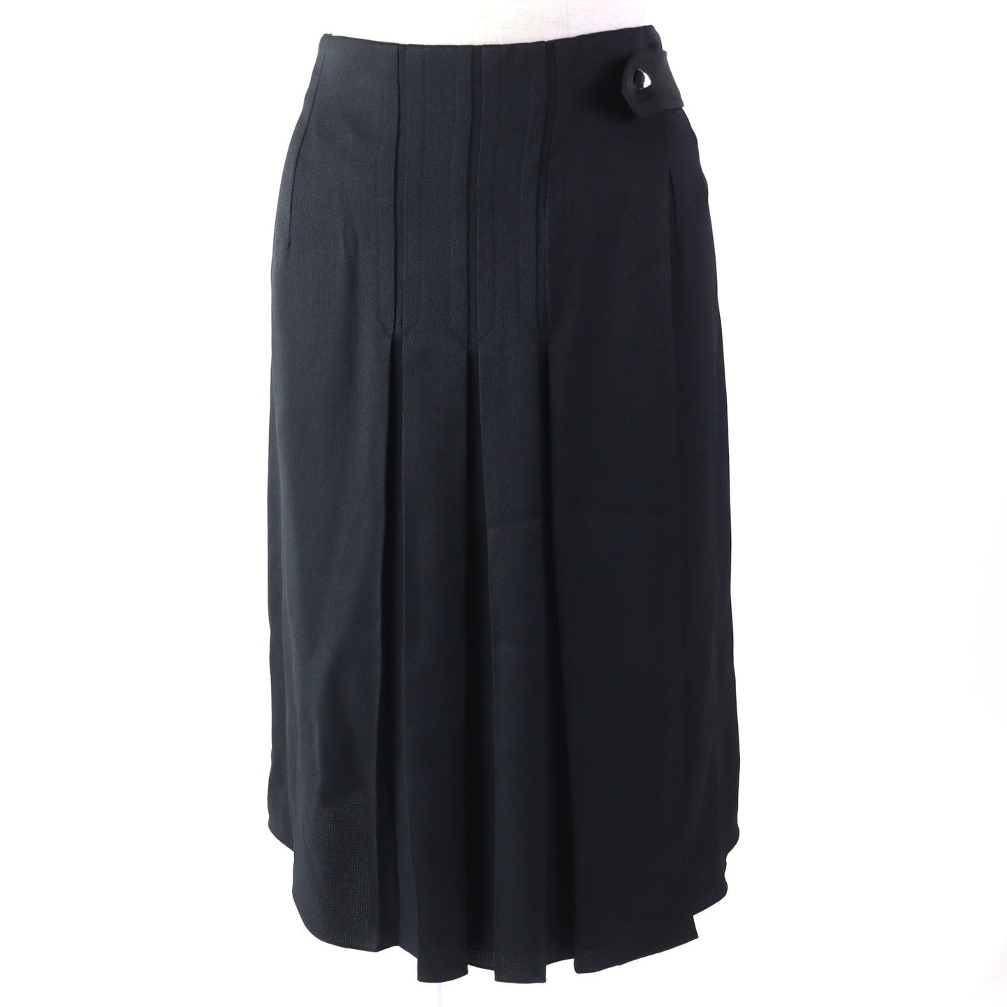 HERMES skirt 17-7300 Rayon Dark navy 38