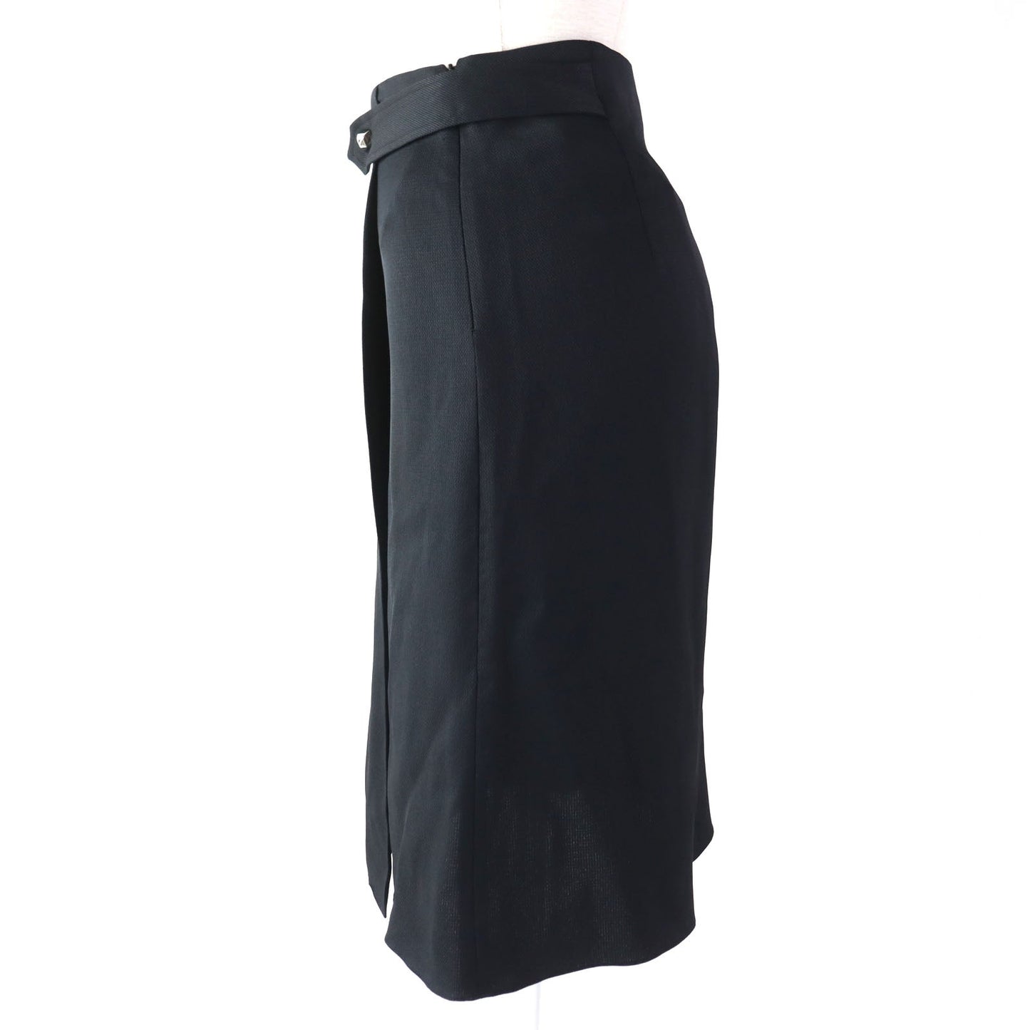 HERMES skirt 17-7300 Rayon Dark navy 38