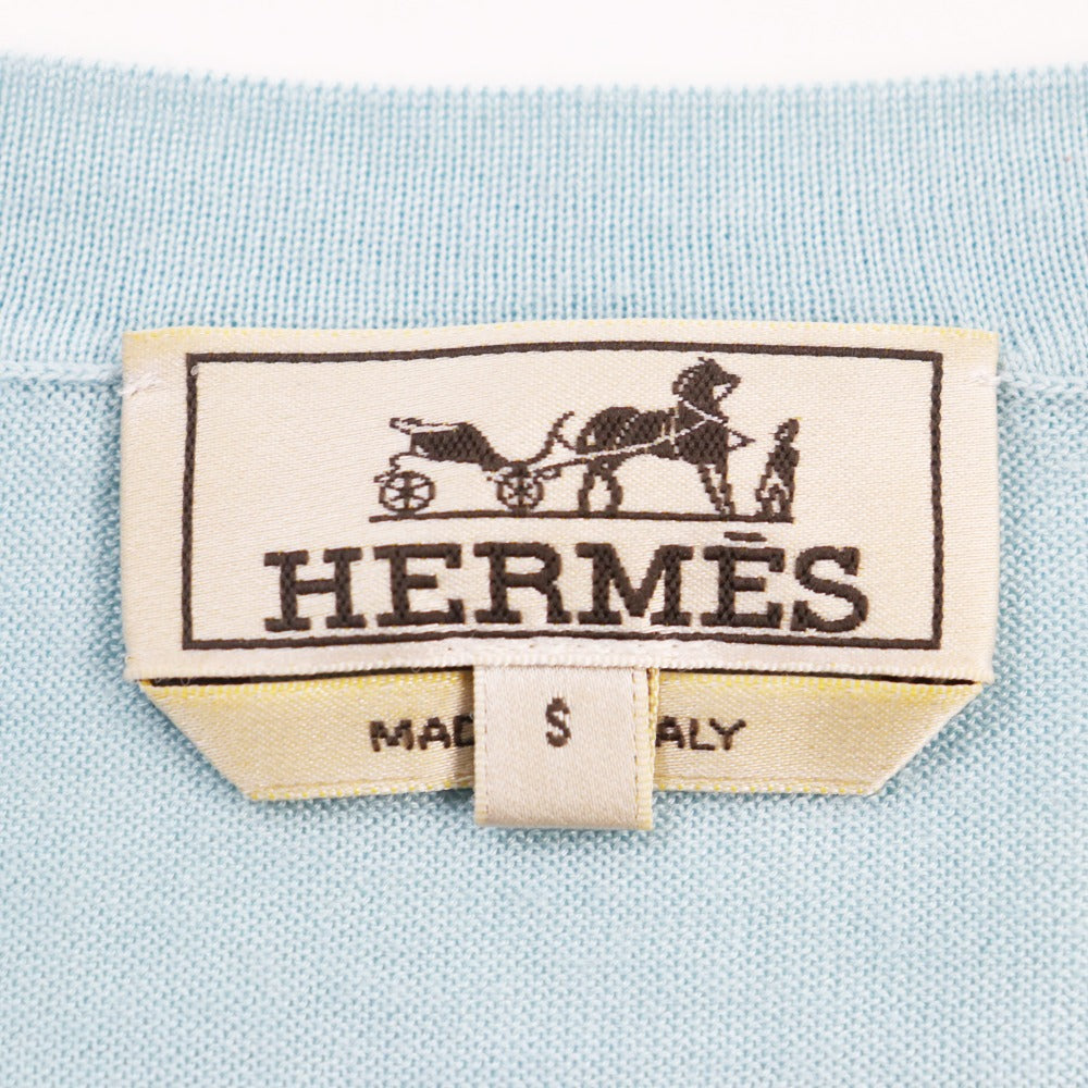 HERMES knit cashmere Blue type S