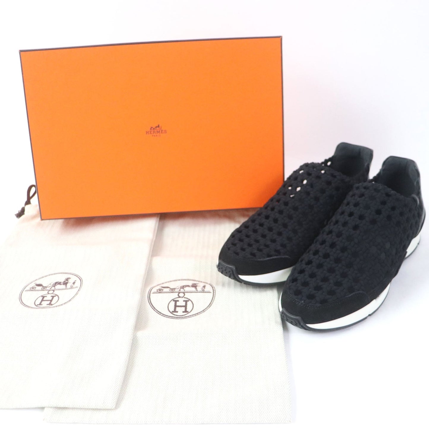 HERMES Leather shoes ー black 36.5