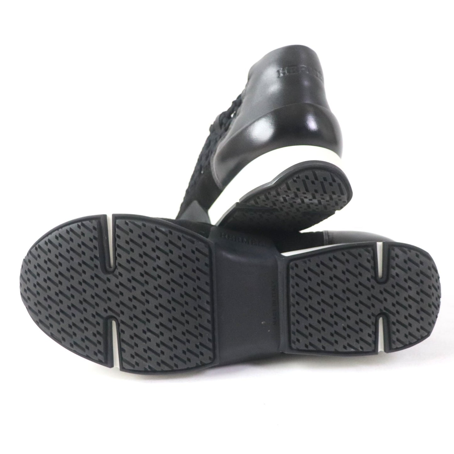 HERMES Leather shoes ー black 36.5