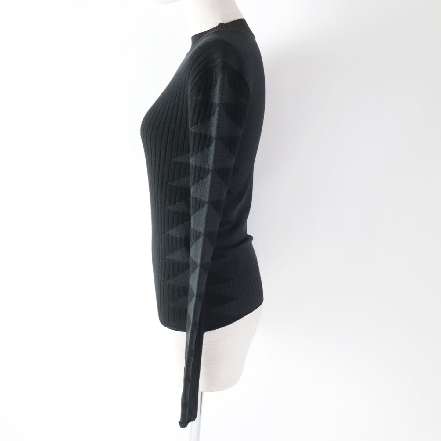 HERMES knit 3H2641DX wool black 34