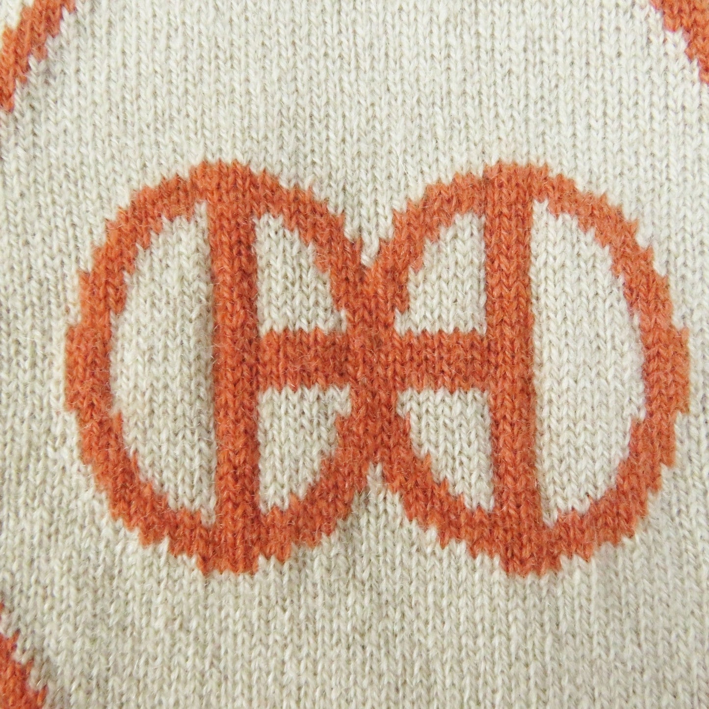HERMES one piece cashmere Beige orange H Rond 42