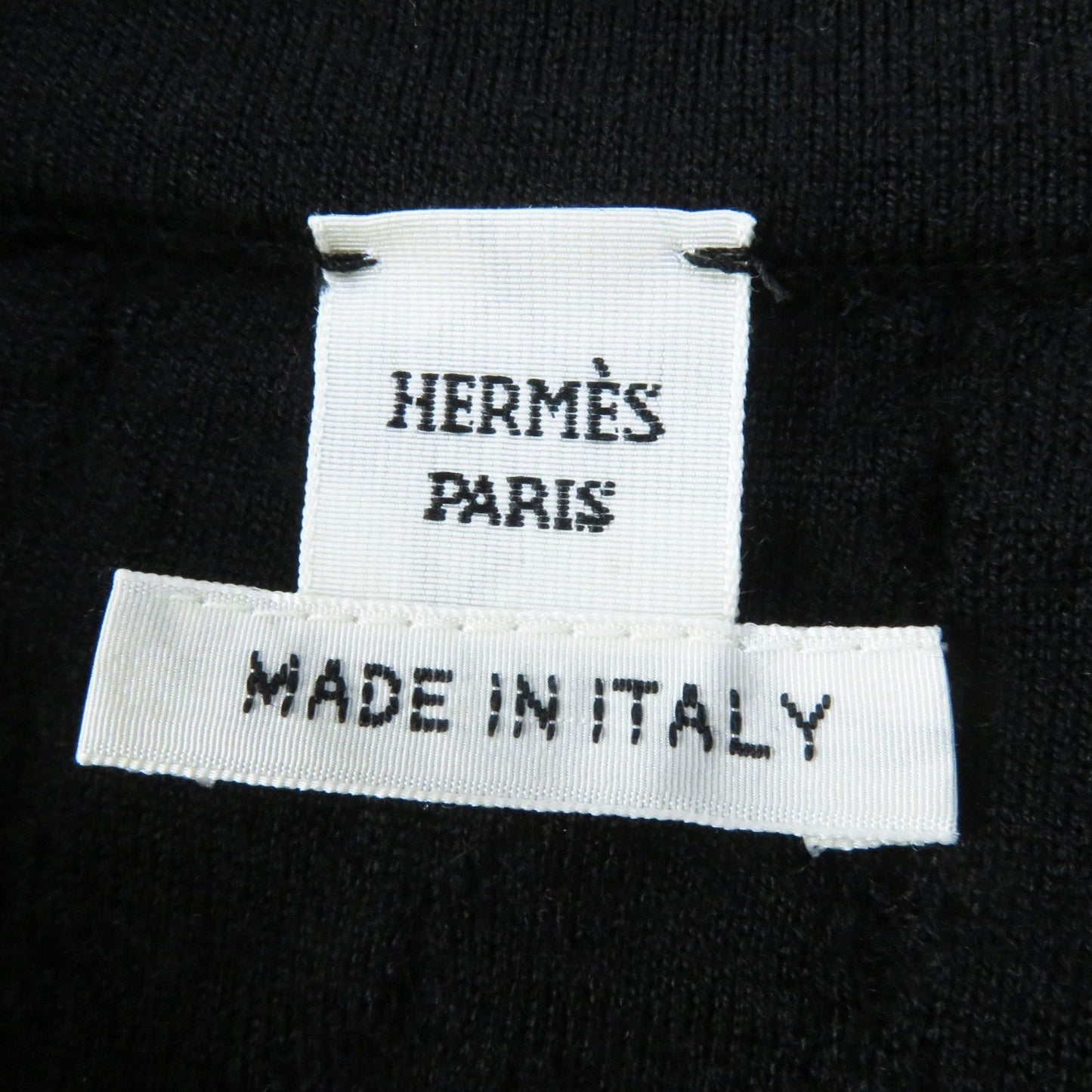 HERMES knit 3H2619DA cashmere black De Re Boucle 34