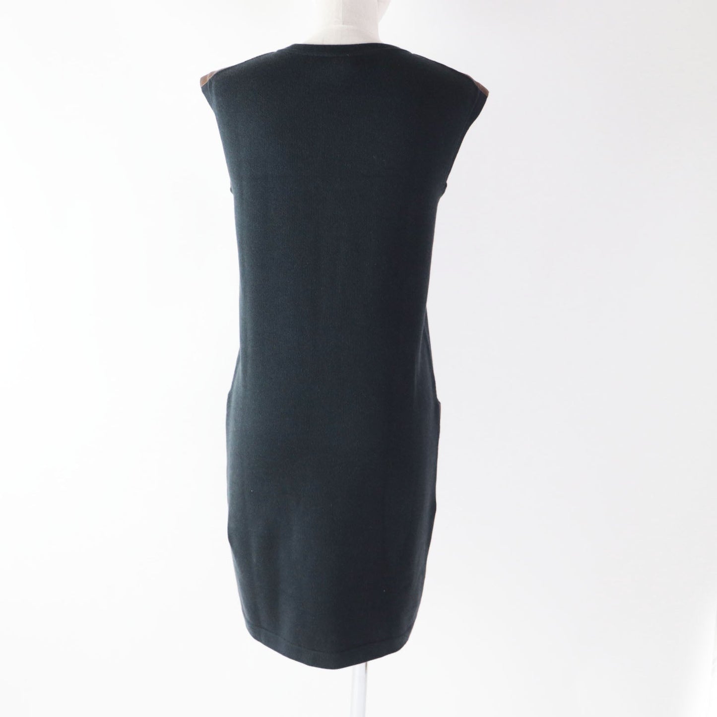 HERMES one piece cotton Black brown 34