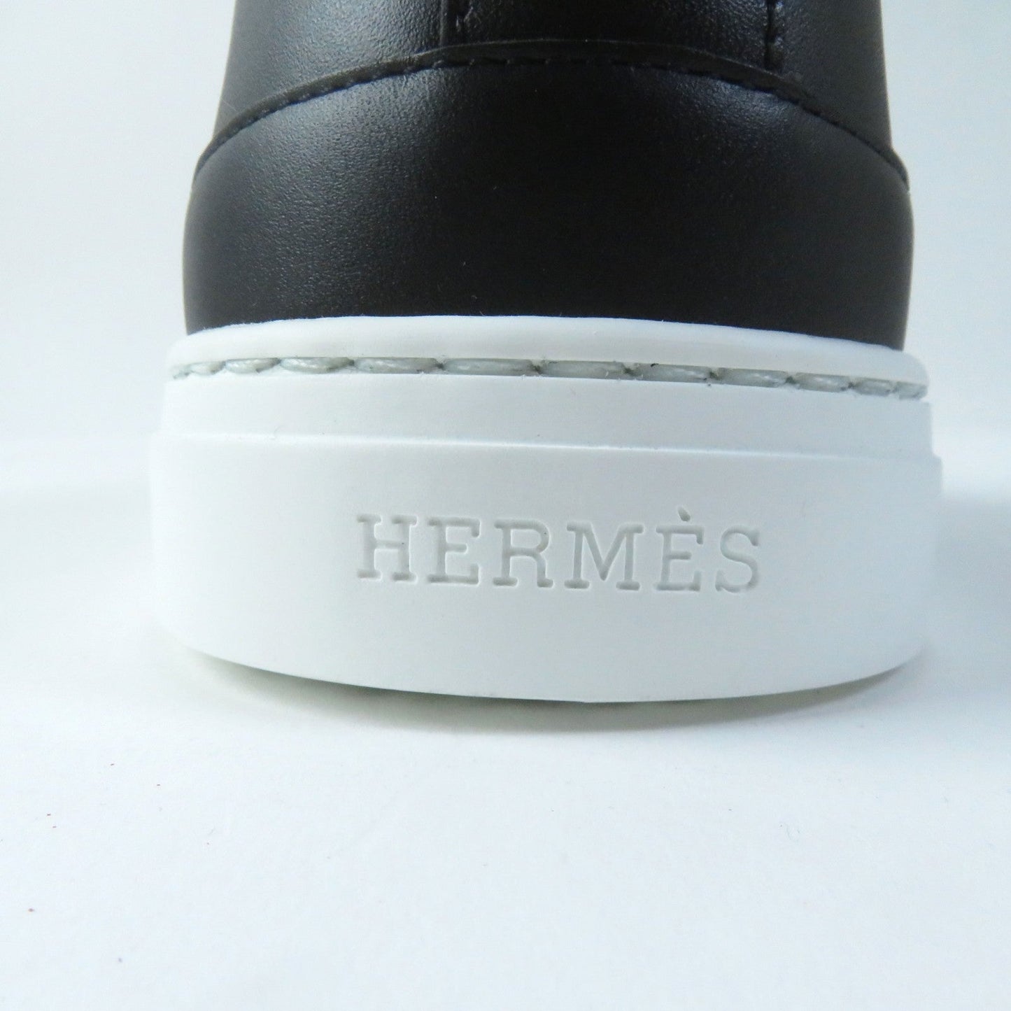 HERMES High cut sneakers 222183Z Main: Leather black Women 37.5 Used