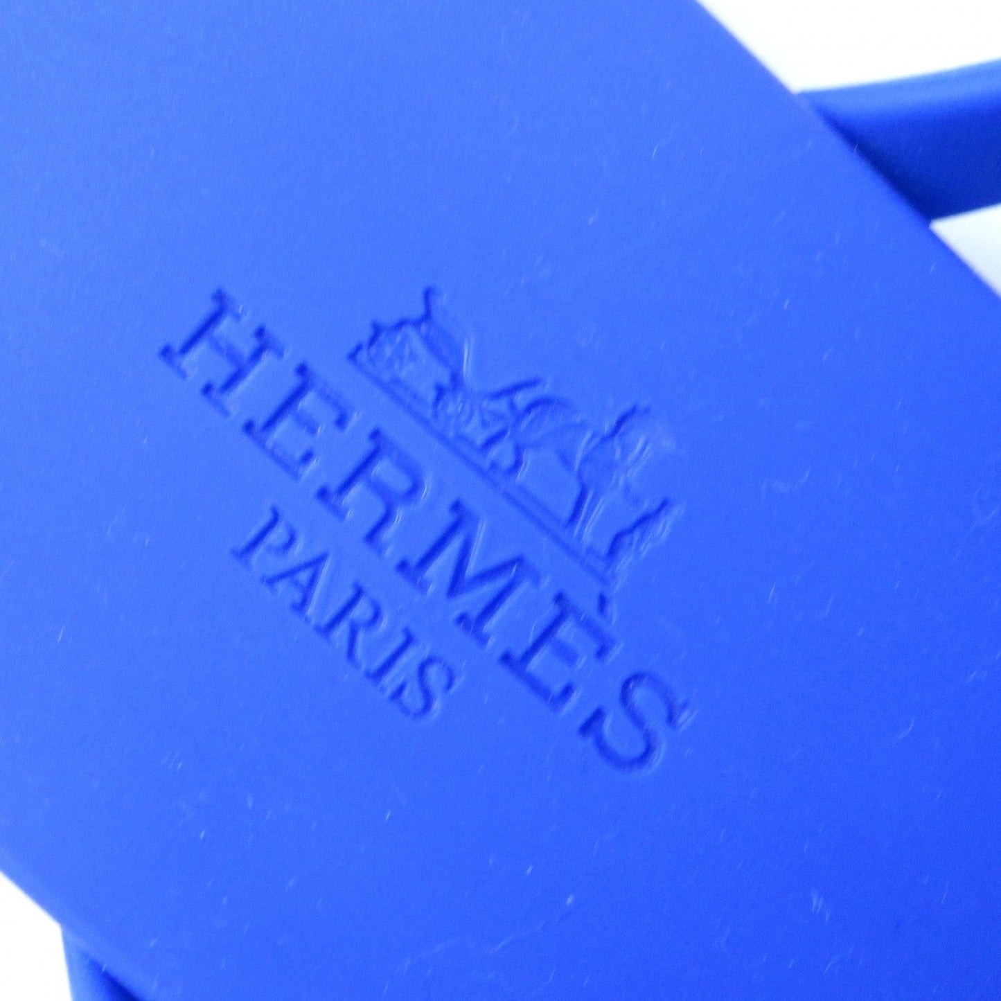 HERMES Sandals 221001Z rubber blue Egerie 36