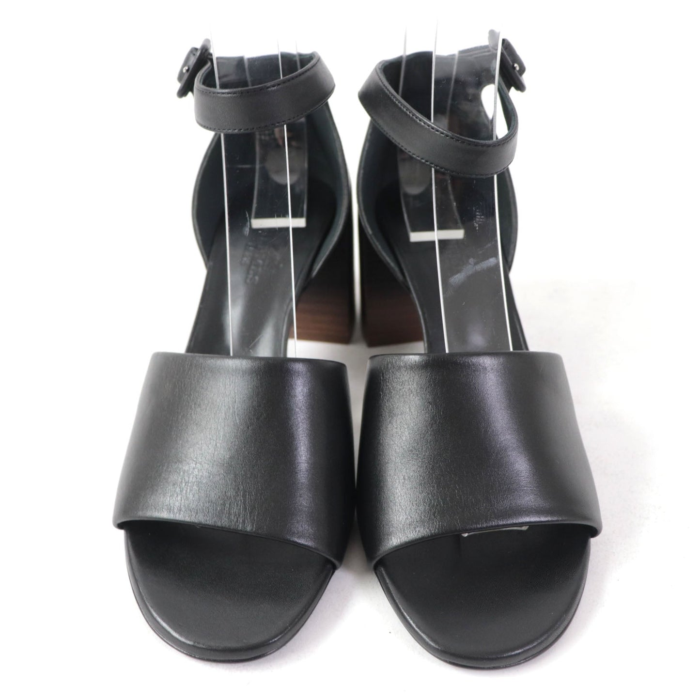 HERMES Sandals 201031Z leather black 36