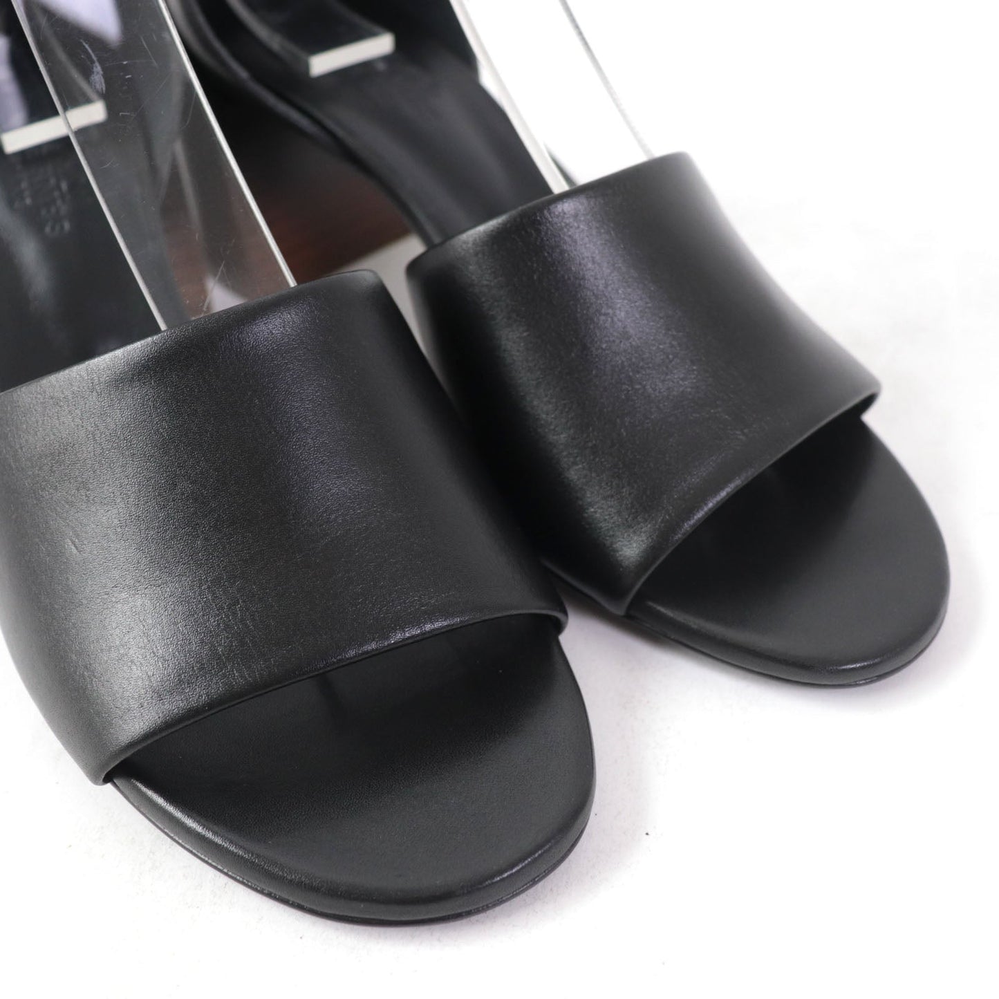 HERMES Sandals 201031Z leather black 36