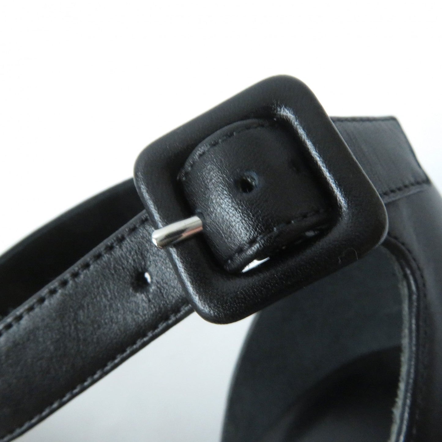 HERMES Sandals 201031Z leather black 36