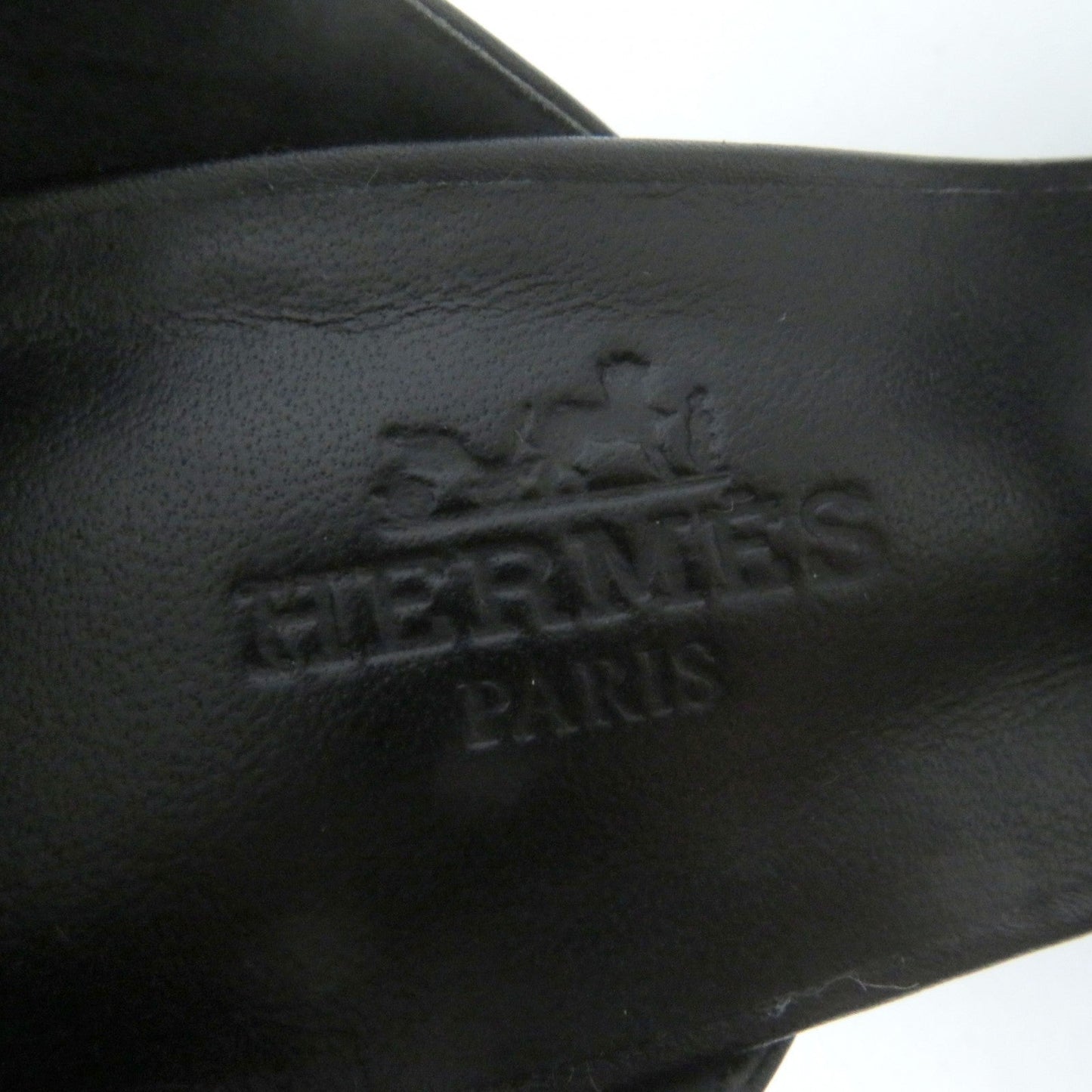 HERMES Sandals 201031Z leather black 36