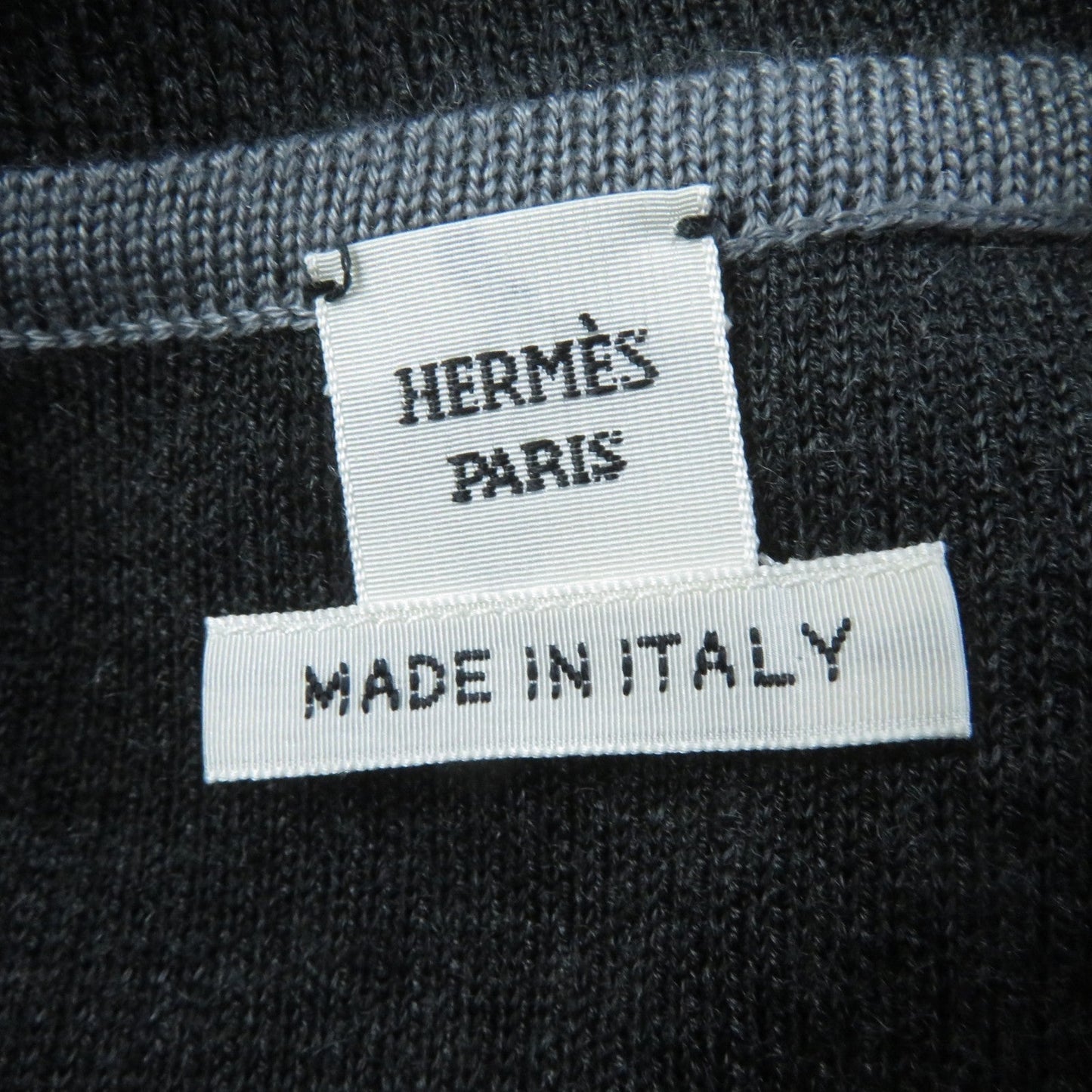 HERMES one piece silk gray Clic Clac a Pois 34