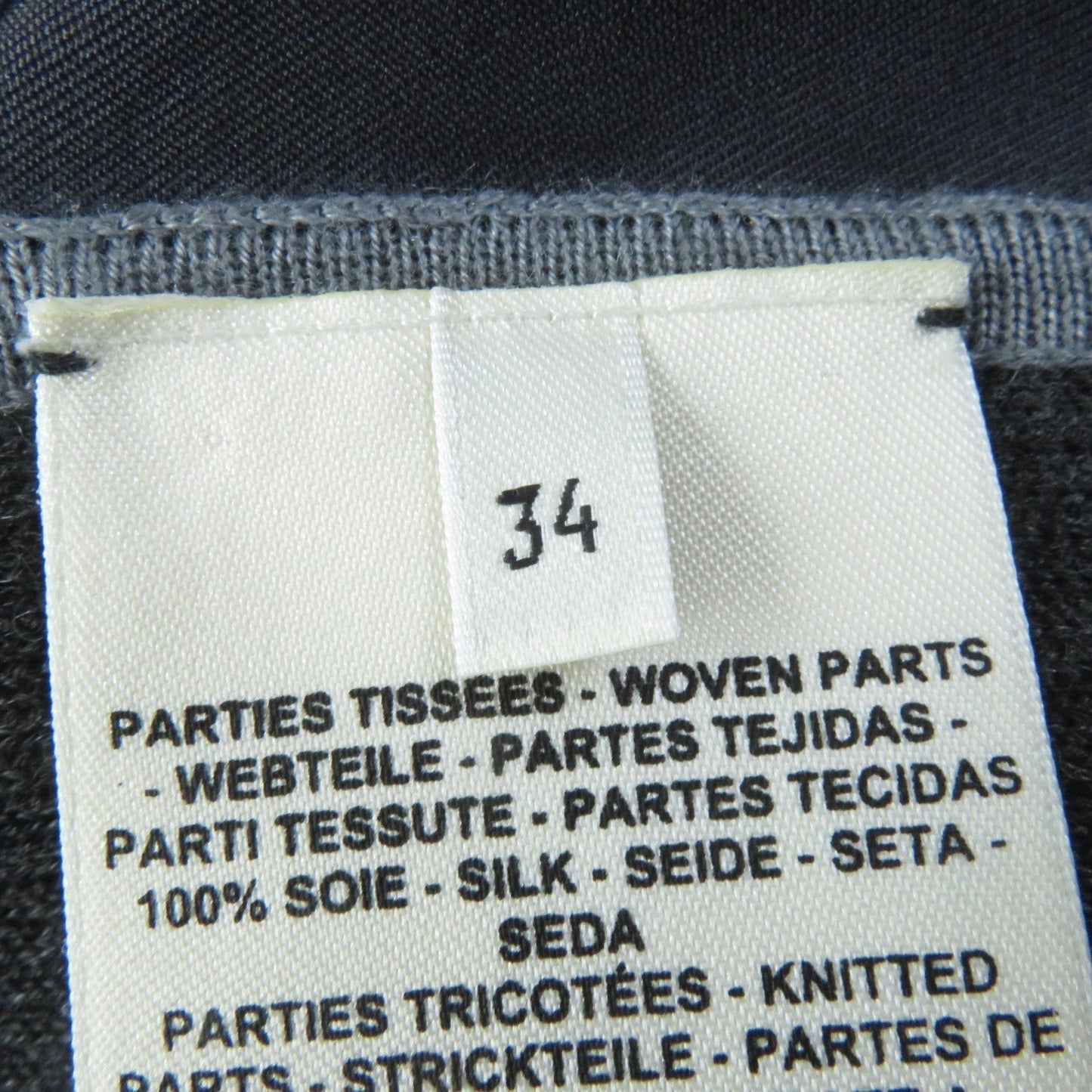 HERMES one piece silk gray Clic Clac a Pois 34