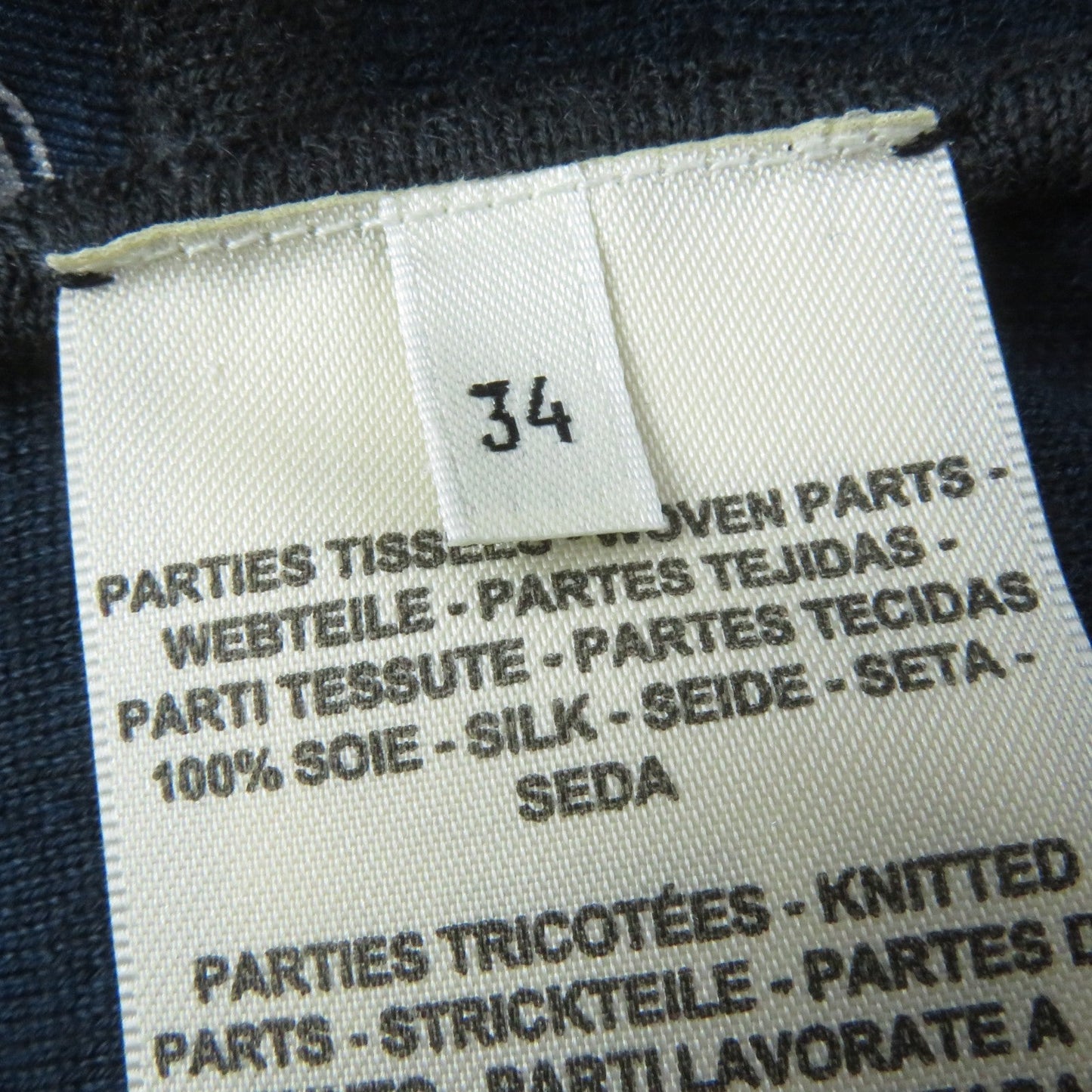 HERMES one piece 2H2825DS silk gray HARNAIS DE COUR Court harness 34