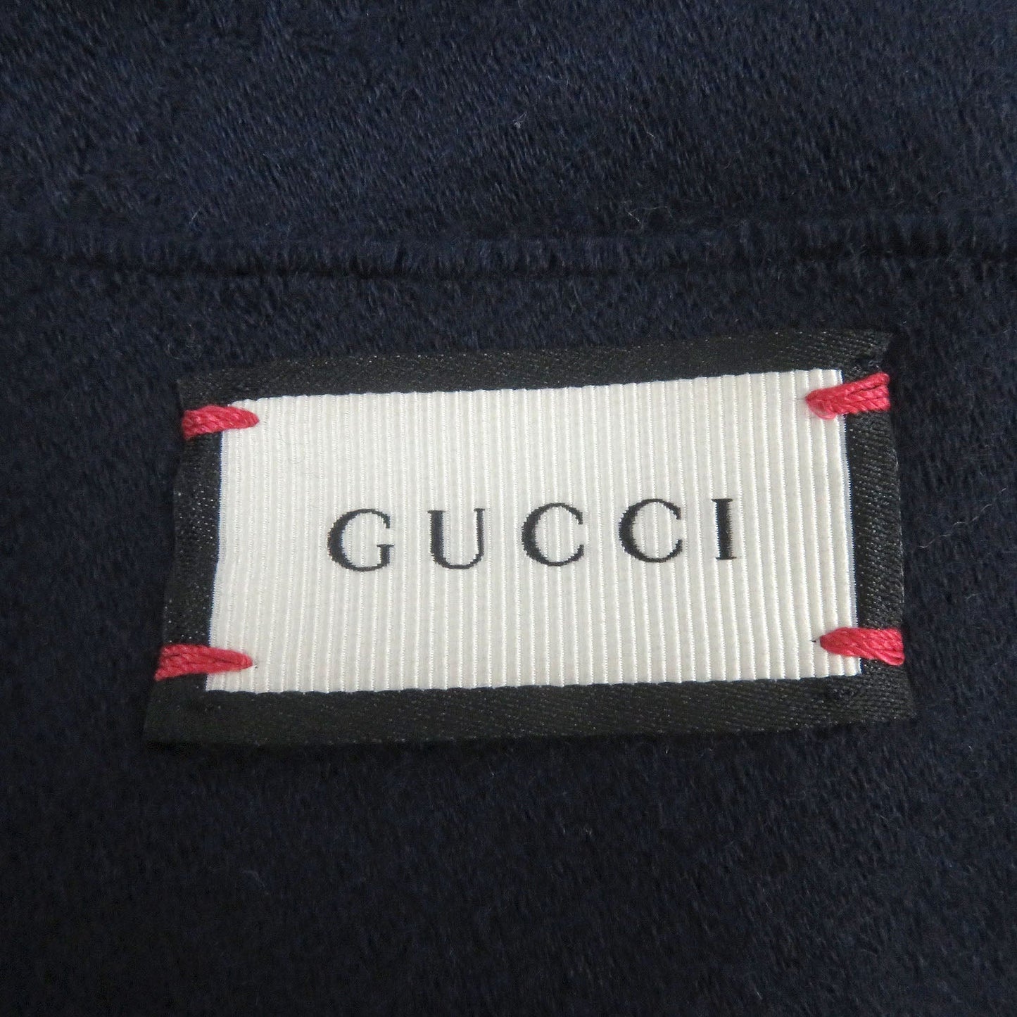 GUCCI Scarf 456362 Main: 100% cashmere Navy mens Used