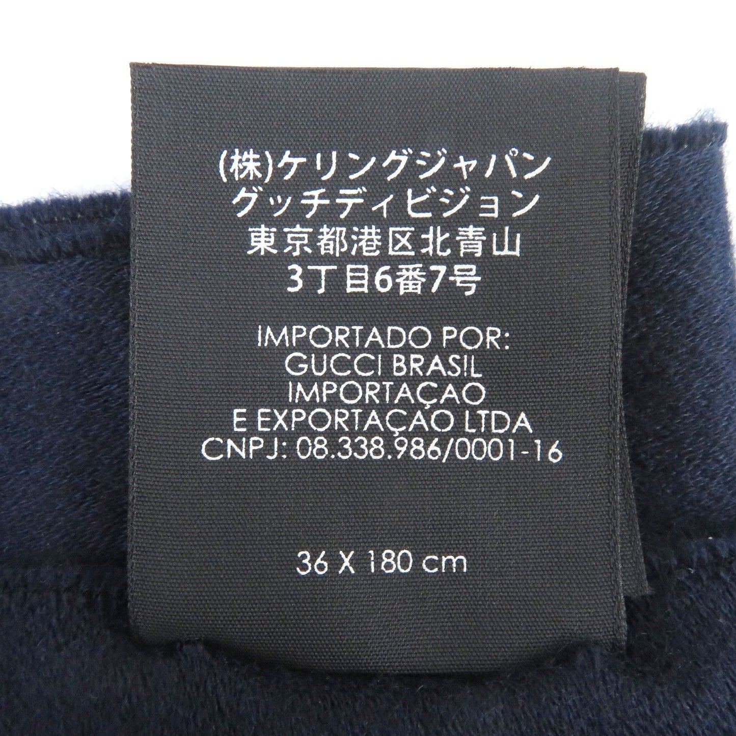 GUCCI Scarf 456362 Main: 100% cashmere Navy mens Used