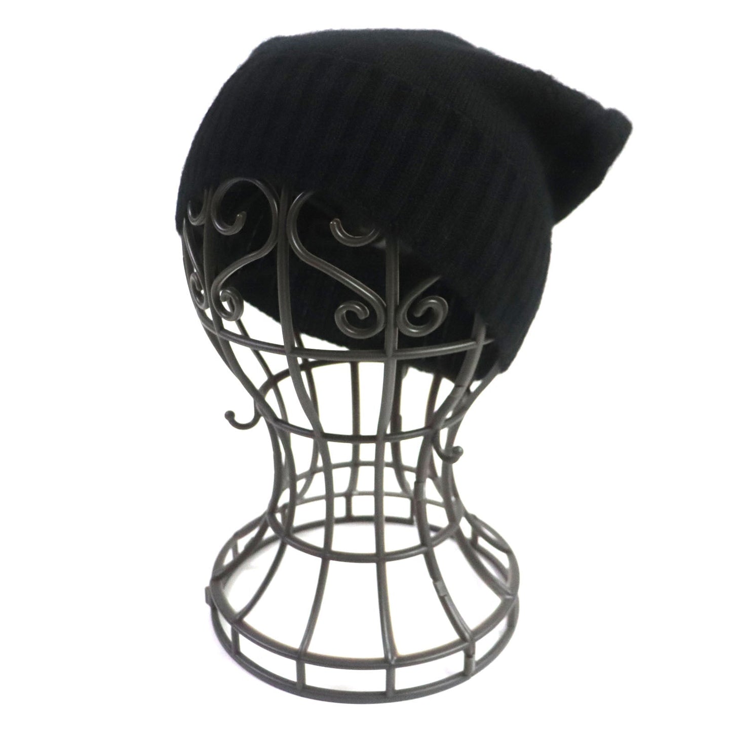 HERMES Knit cap cashmere black S