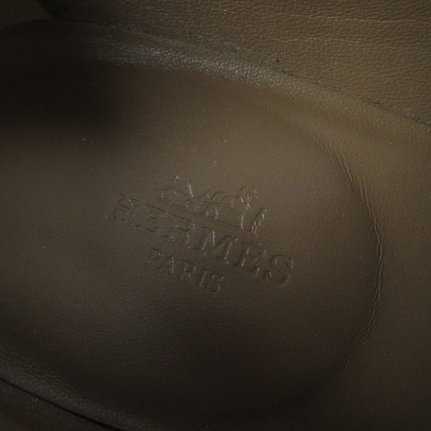 HERMES loafers leather Brown Moccasin Destan 35.5