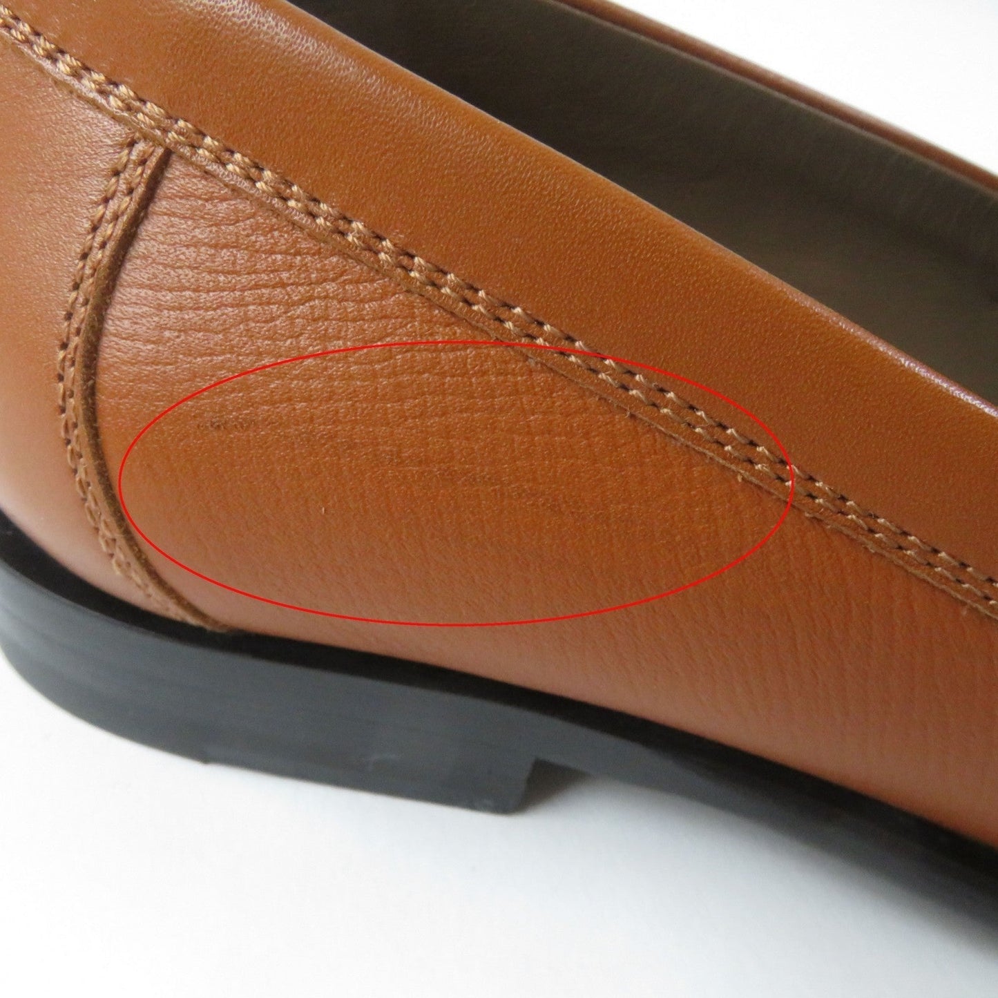 HERMES loafers leather Brown Moccasin Destan 35.5