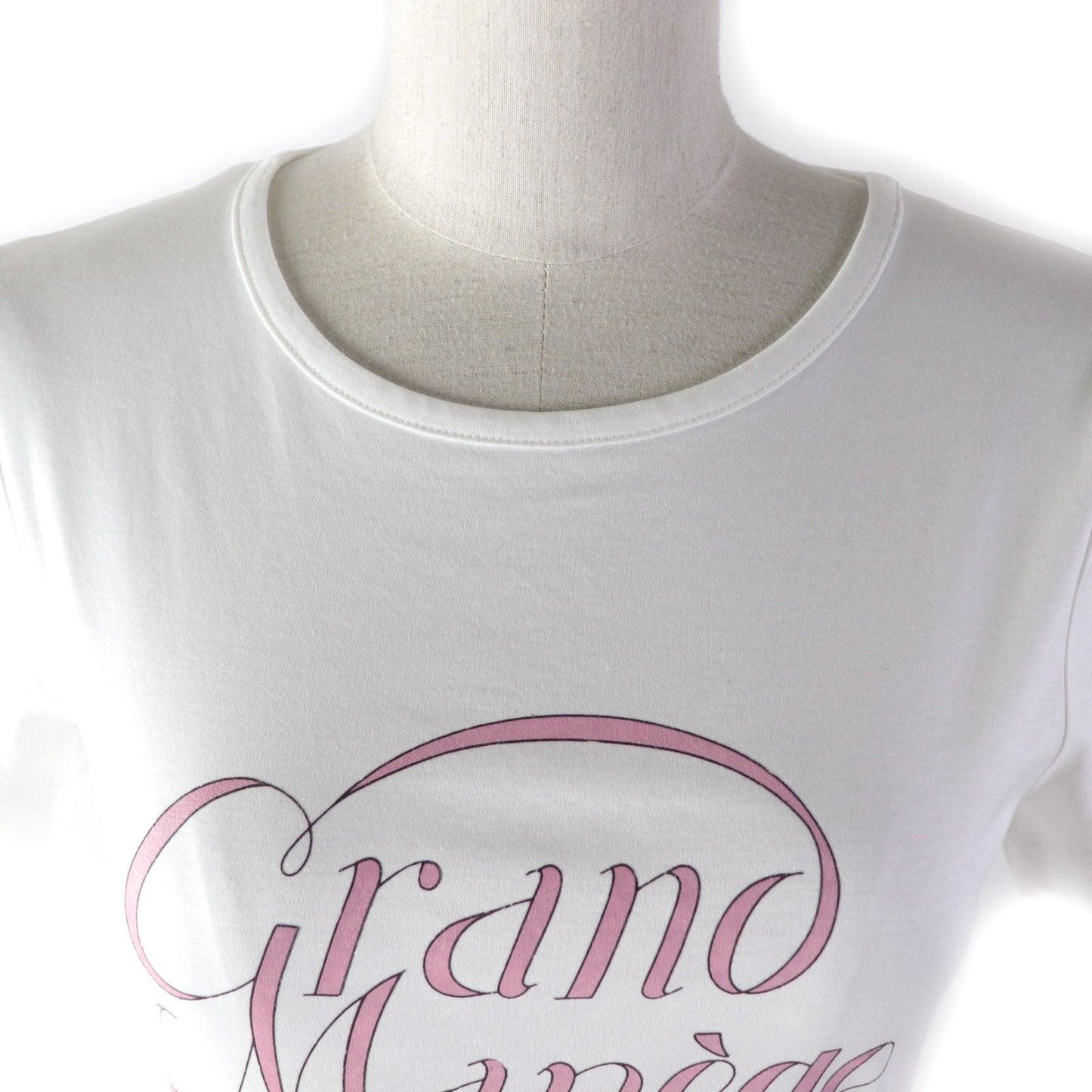 HERMES Short sleeve T-shirt cotton White pink GRAND MANAGE 34