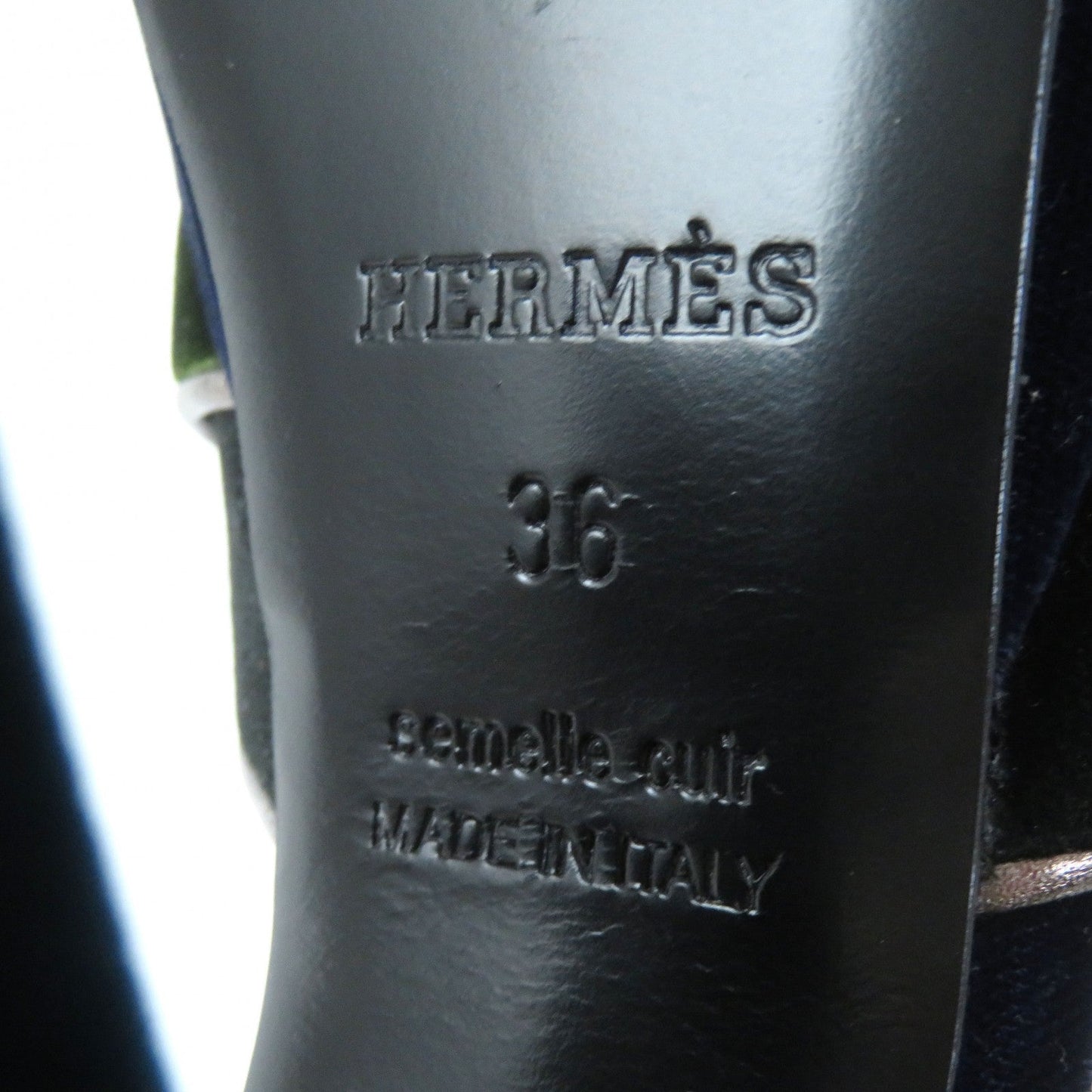 HERMES Sandals ー Navy Blue type Violetta 36