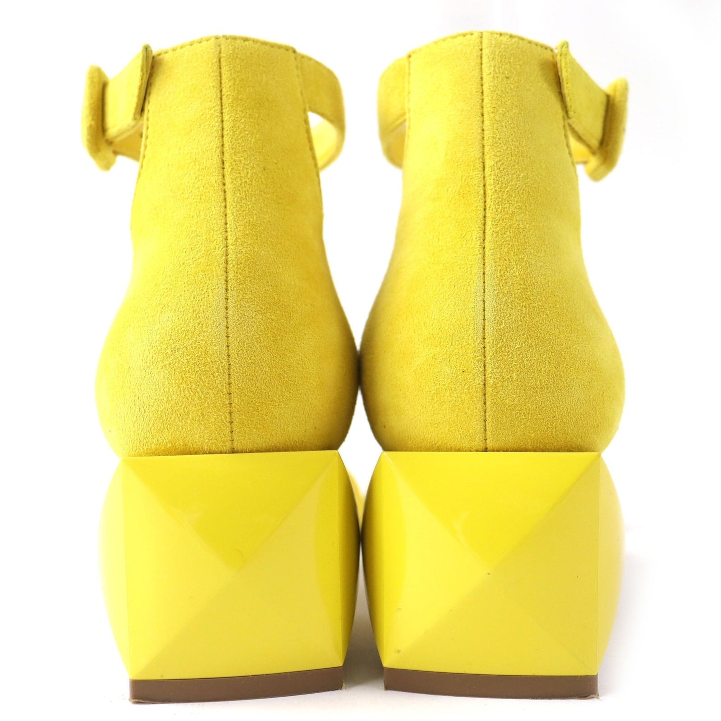 HERMES Sandals 211054Z Suede leather yellow Choc 36