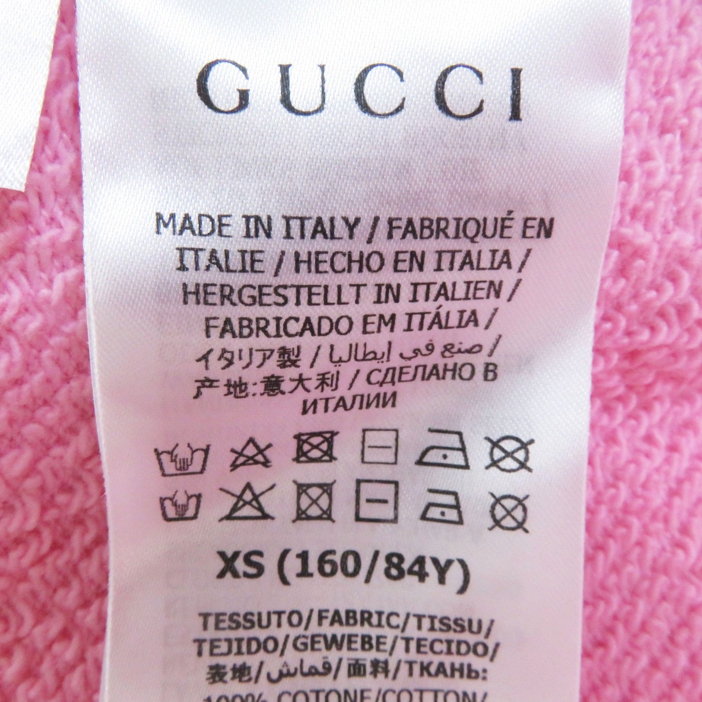 GUCCI Hoodie 615061 cotton pink XS