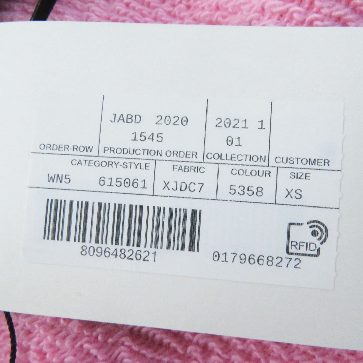 GUCCI Hoodie 615061 cotton pink XS