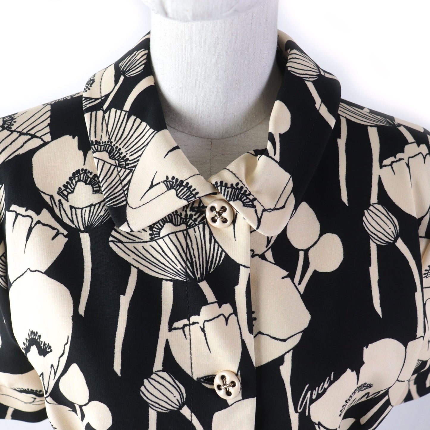GUCCI one piece 653181 Rayon Black beige M