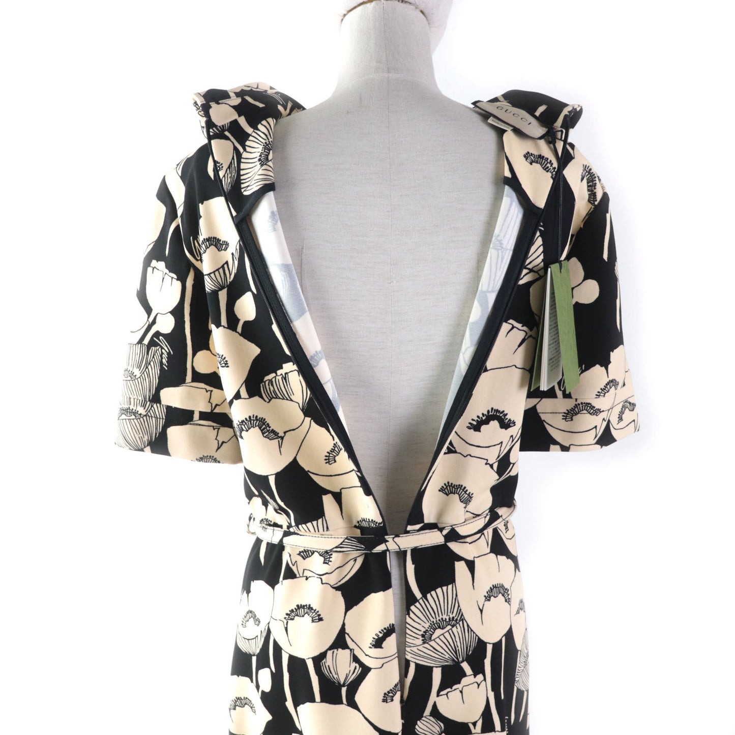 GUCCI one piece 653181 Rayon Black beige M