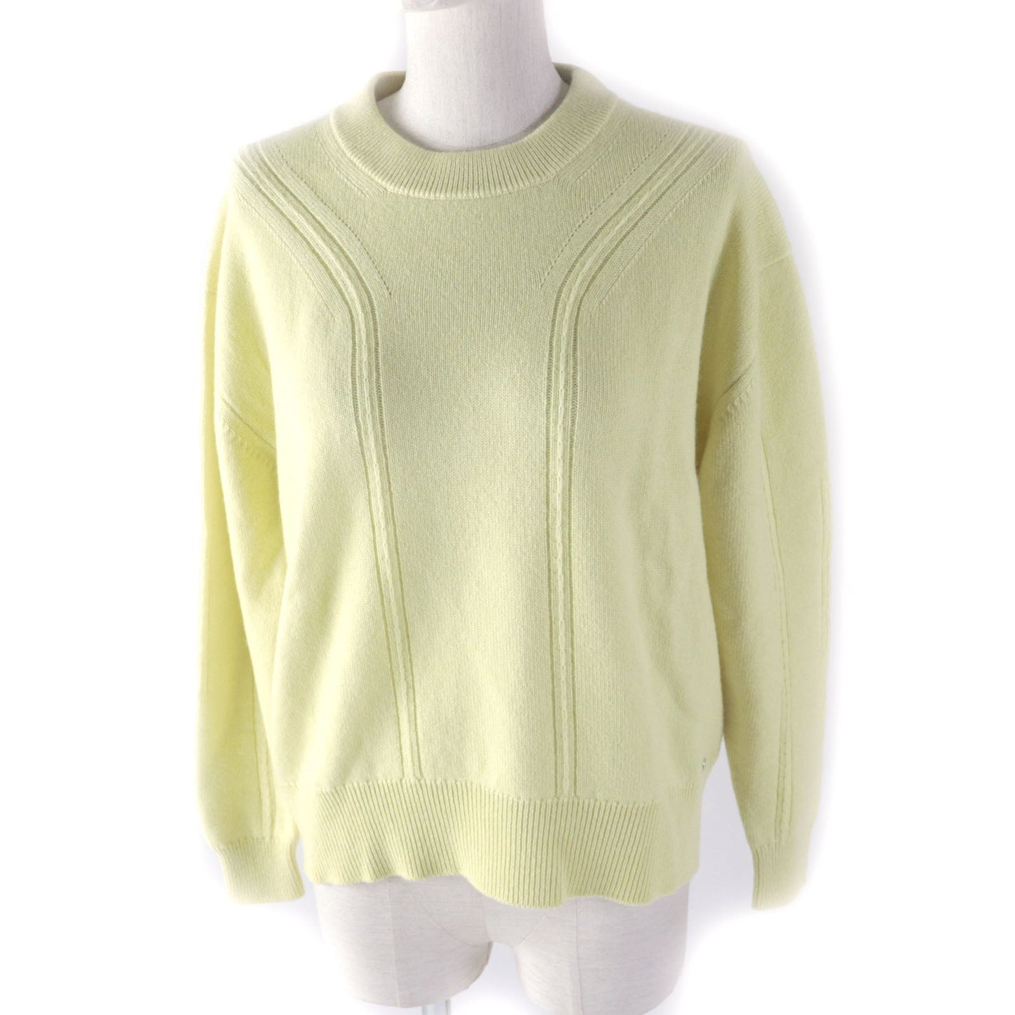 HERMES knit cashmere yellow 34