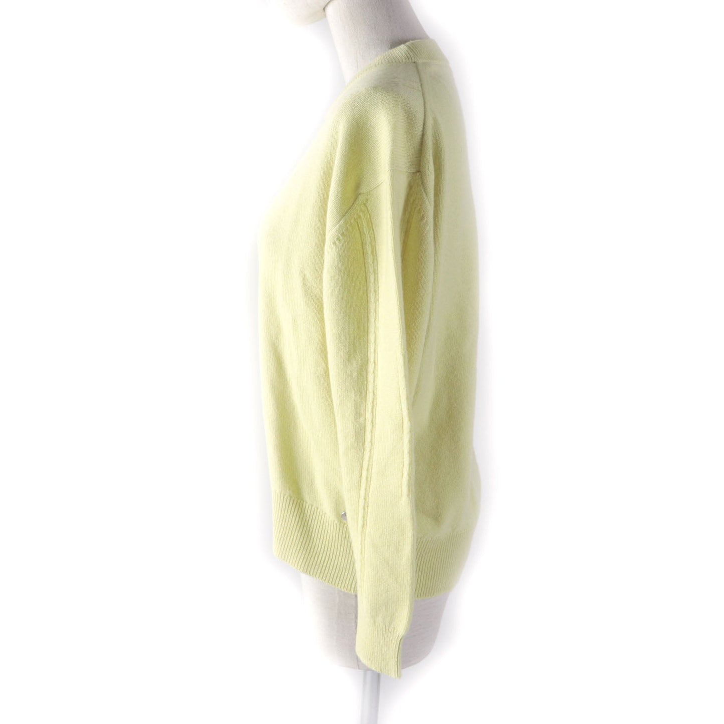 HERMES knit cashmere yellow 34
