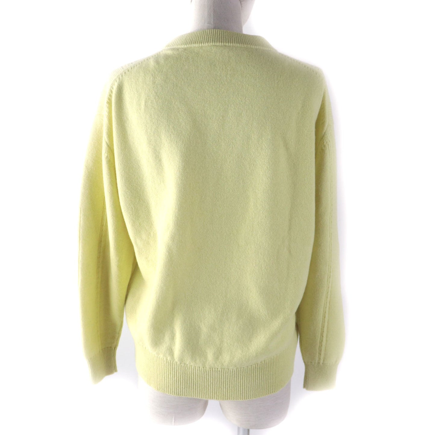 HERMES knit cashmere yellow 34
