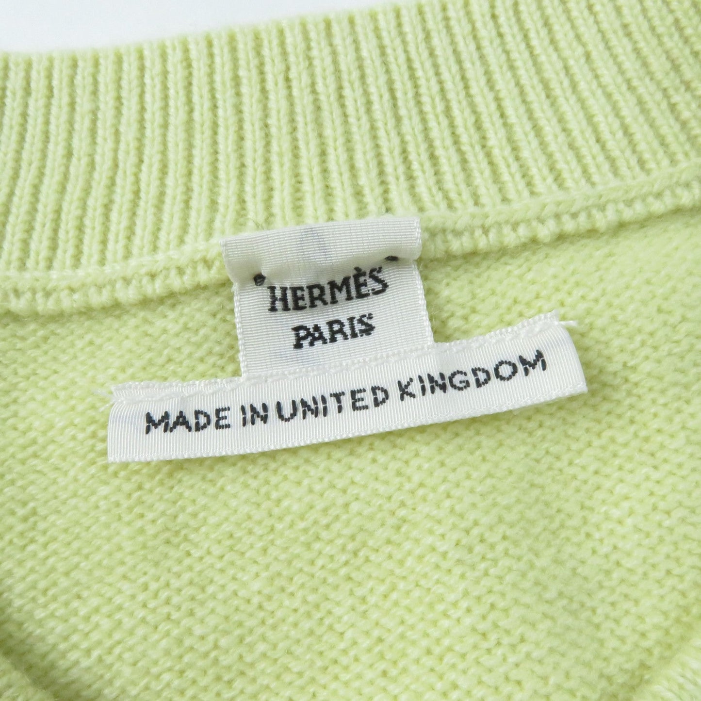 HERMES knit cashmere yellow 34