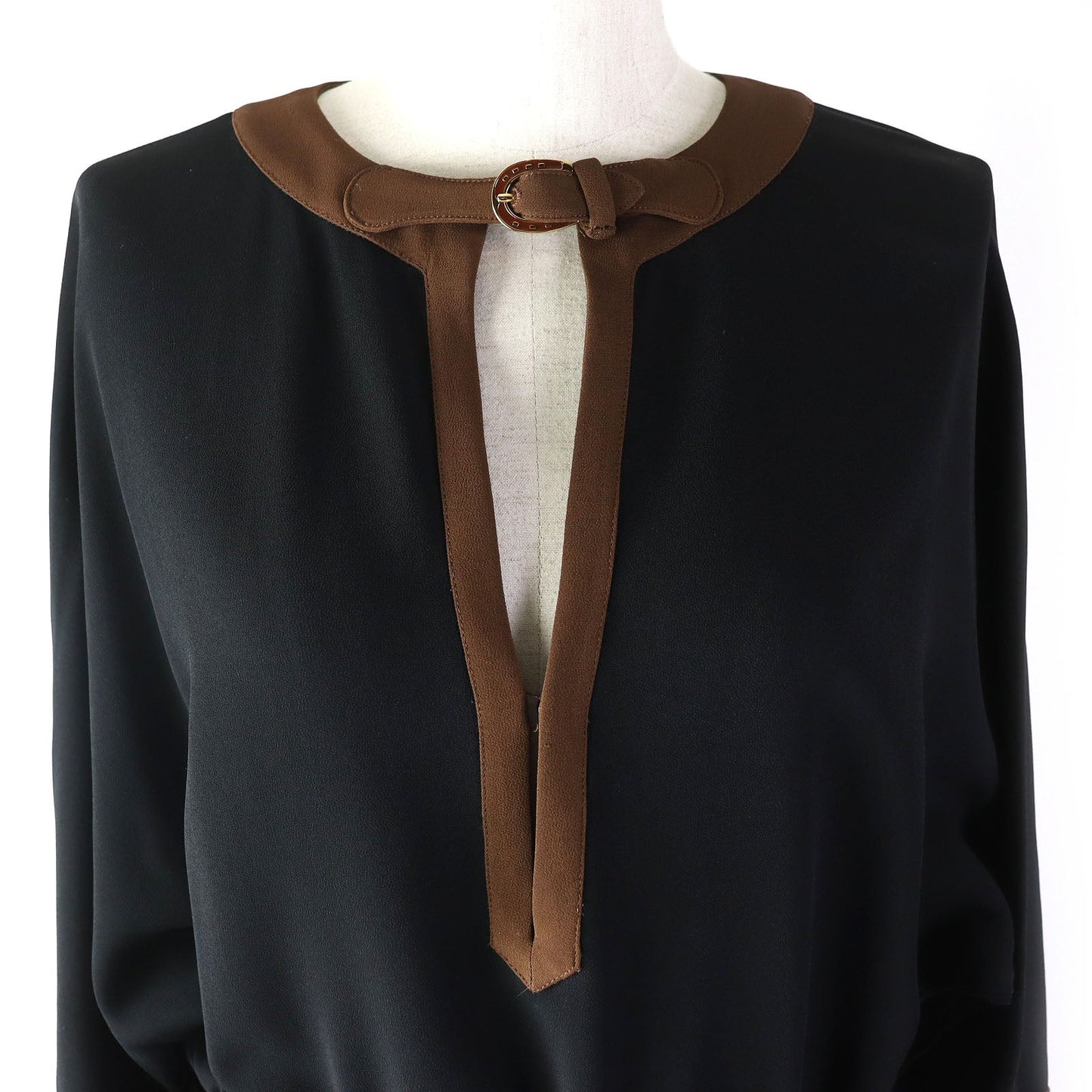 GUCCI one piece 601921 Rayon Black brown 36