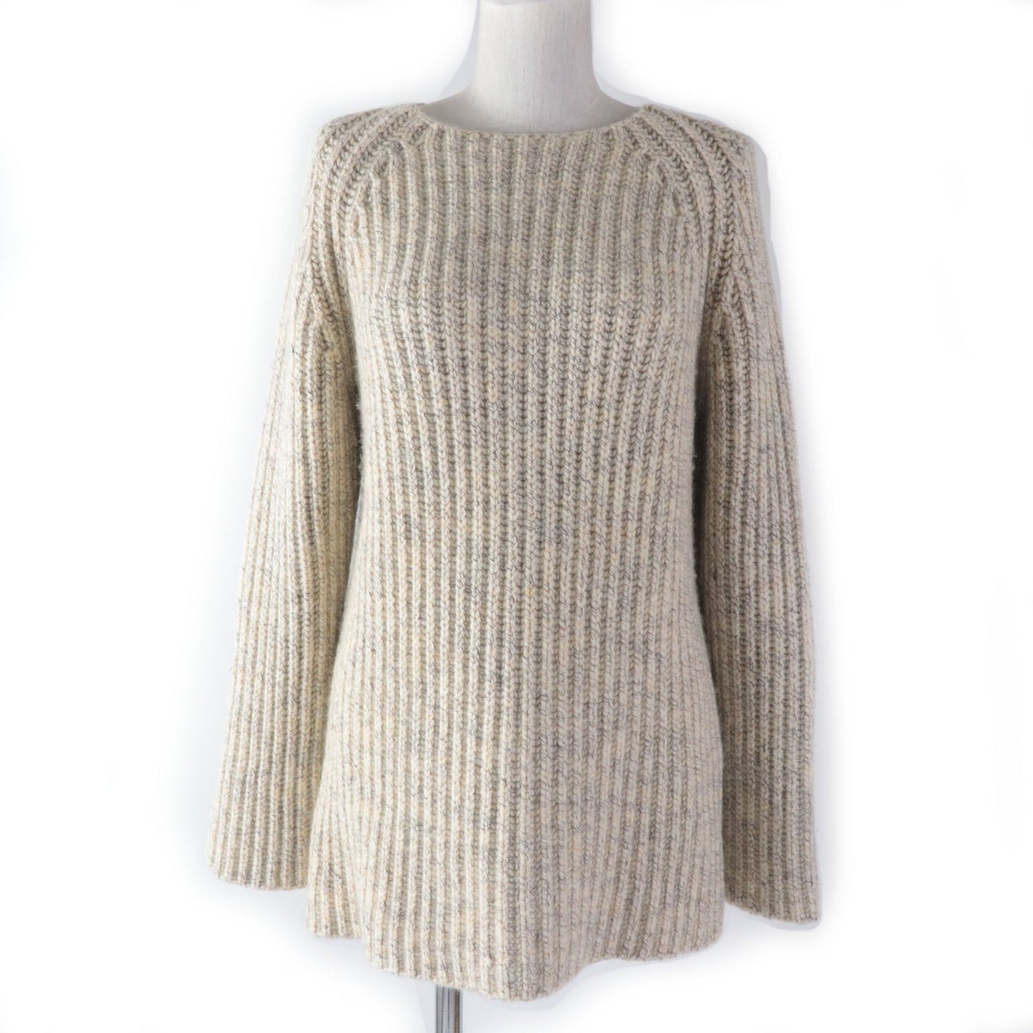 HERMES knit Main: 96% cashmere, Main: 4% polyurethane beige Women XS Used
