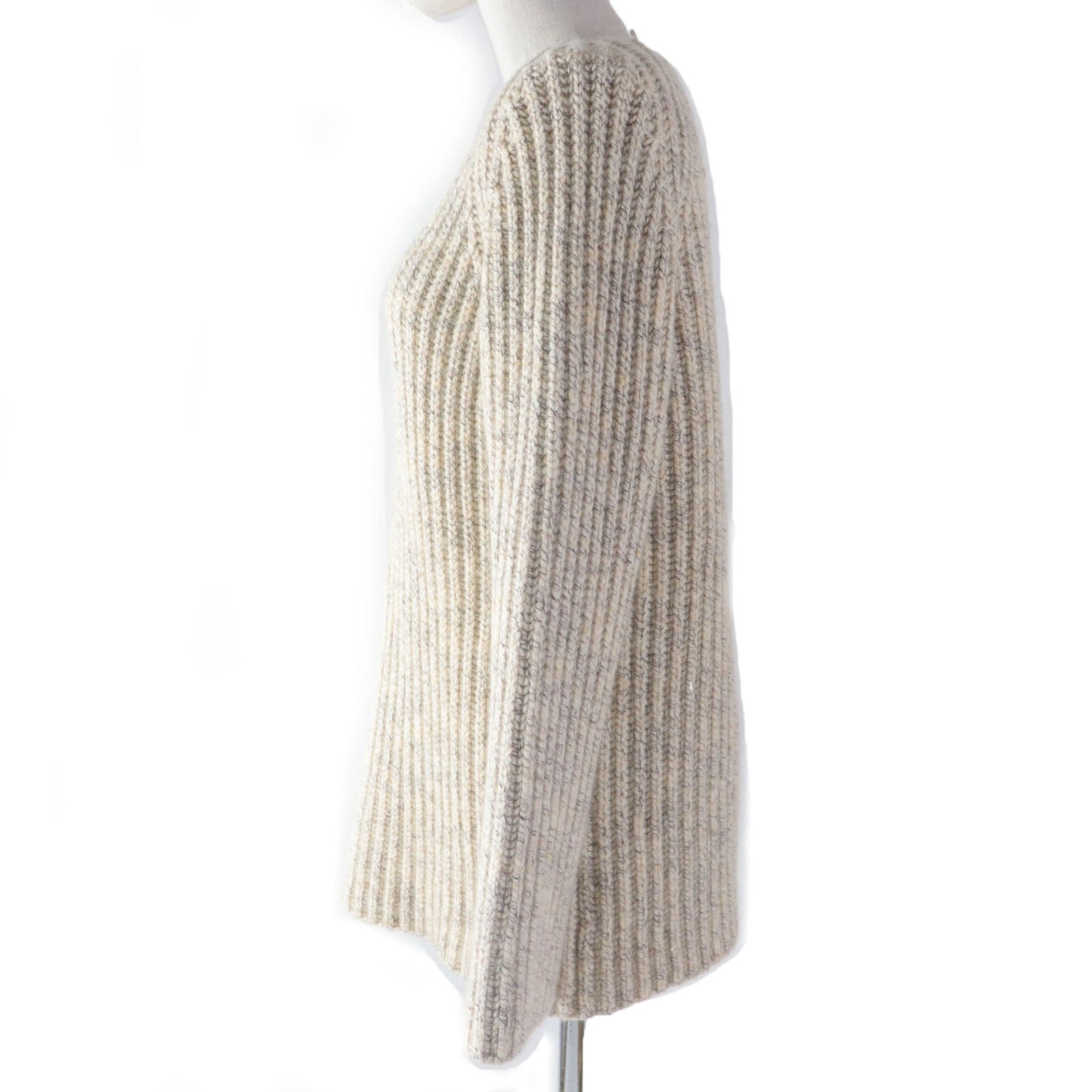 HERMES knit Main: 96% cashmere, Main: 4% polyurethane beige Women XS Used