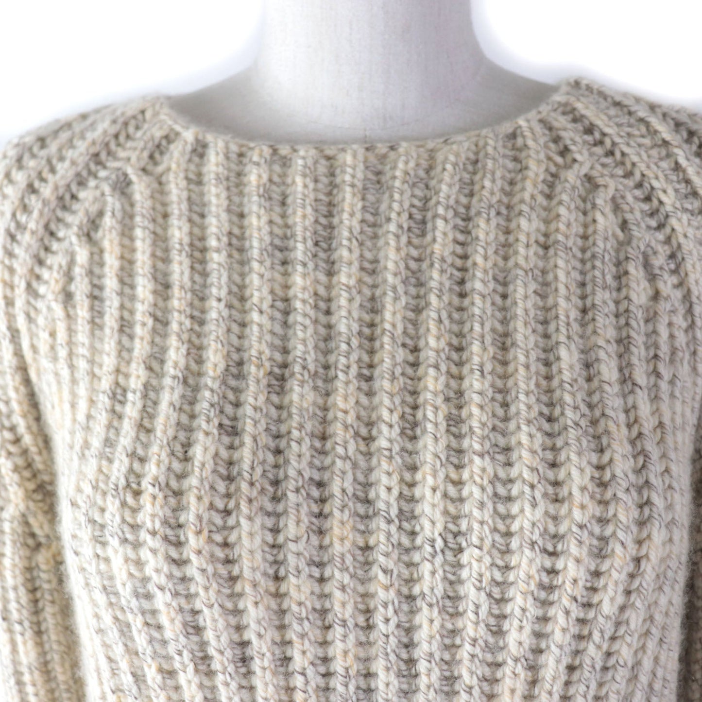 HERMES knit Main: 96% cashmere, Main: 4% polyurethane beige Women XS Used