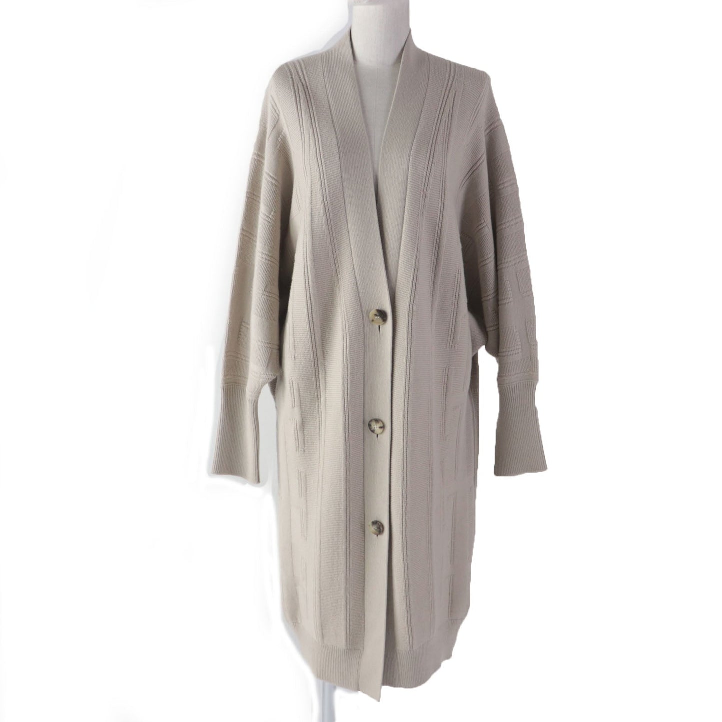 HERMES cardigan wool beige 34