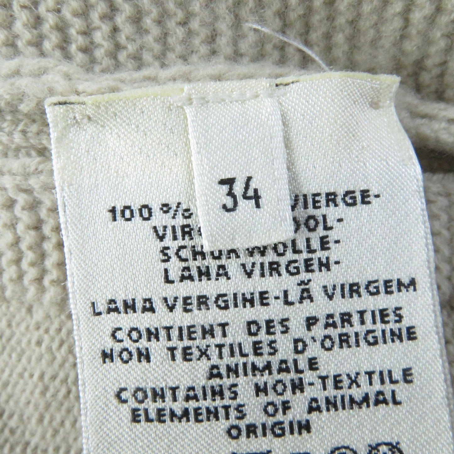 HERMES cardigan wool beige 34